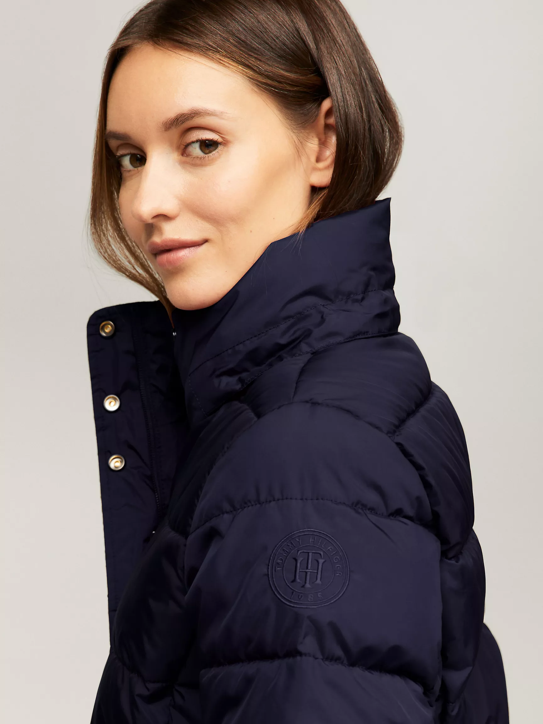 Женское пальто Tommy Hilfiger, Длинное пуховое пальто с капюшоном