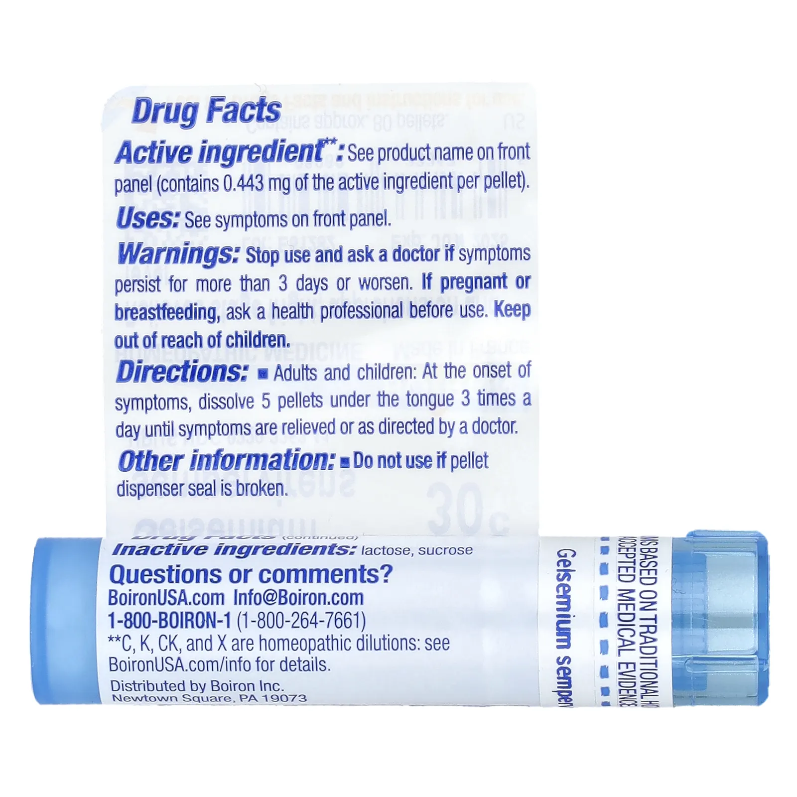 Boiron, Гельземий вечнозеленый, 30 С, прибл. 80 гранул