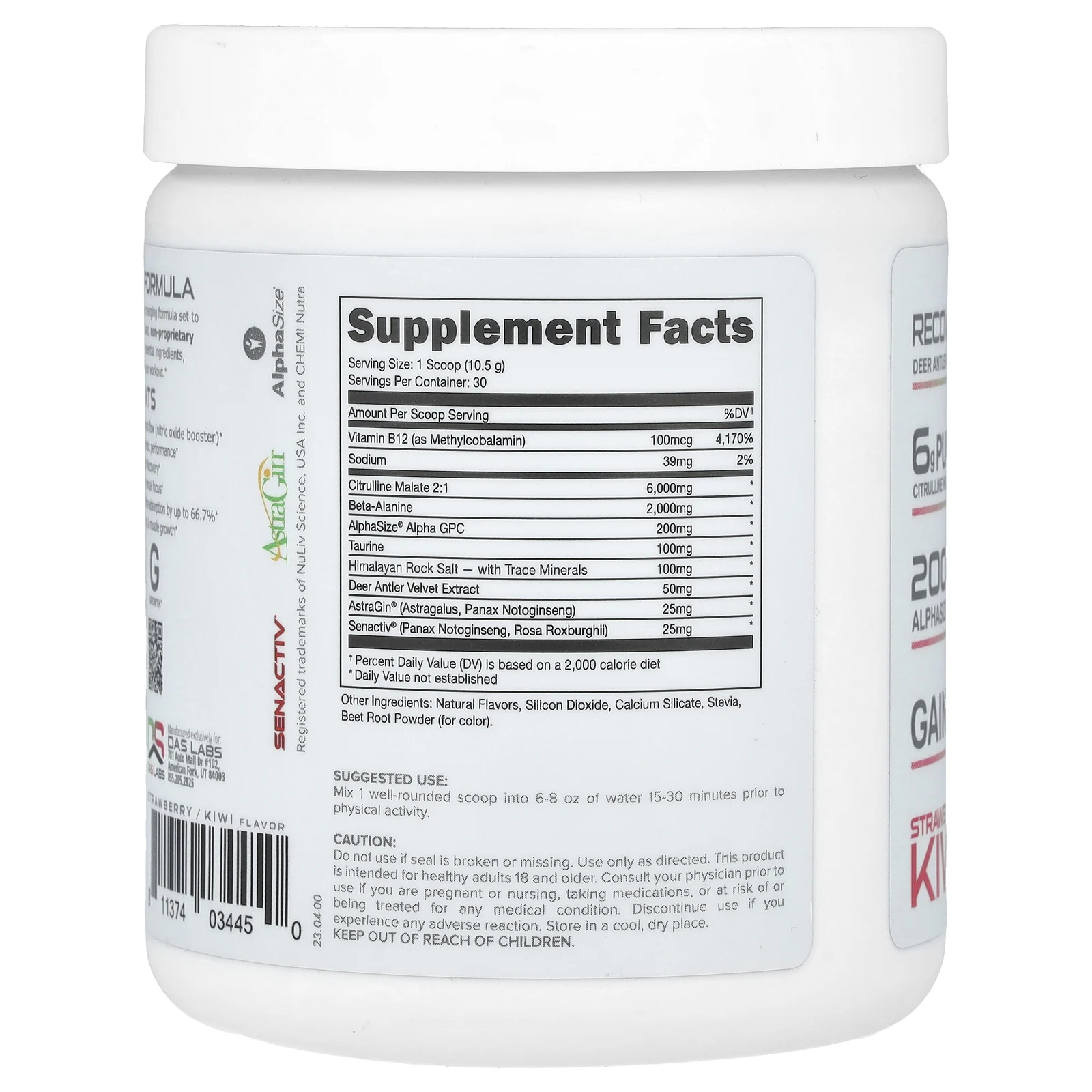 Bucked Up, предтренировочный комплекс, без стимуляторов, со вкусом клубники и киви, 315 г (11,1 унции)