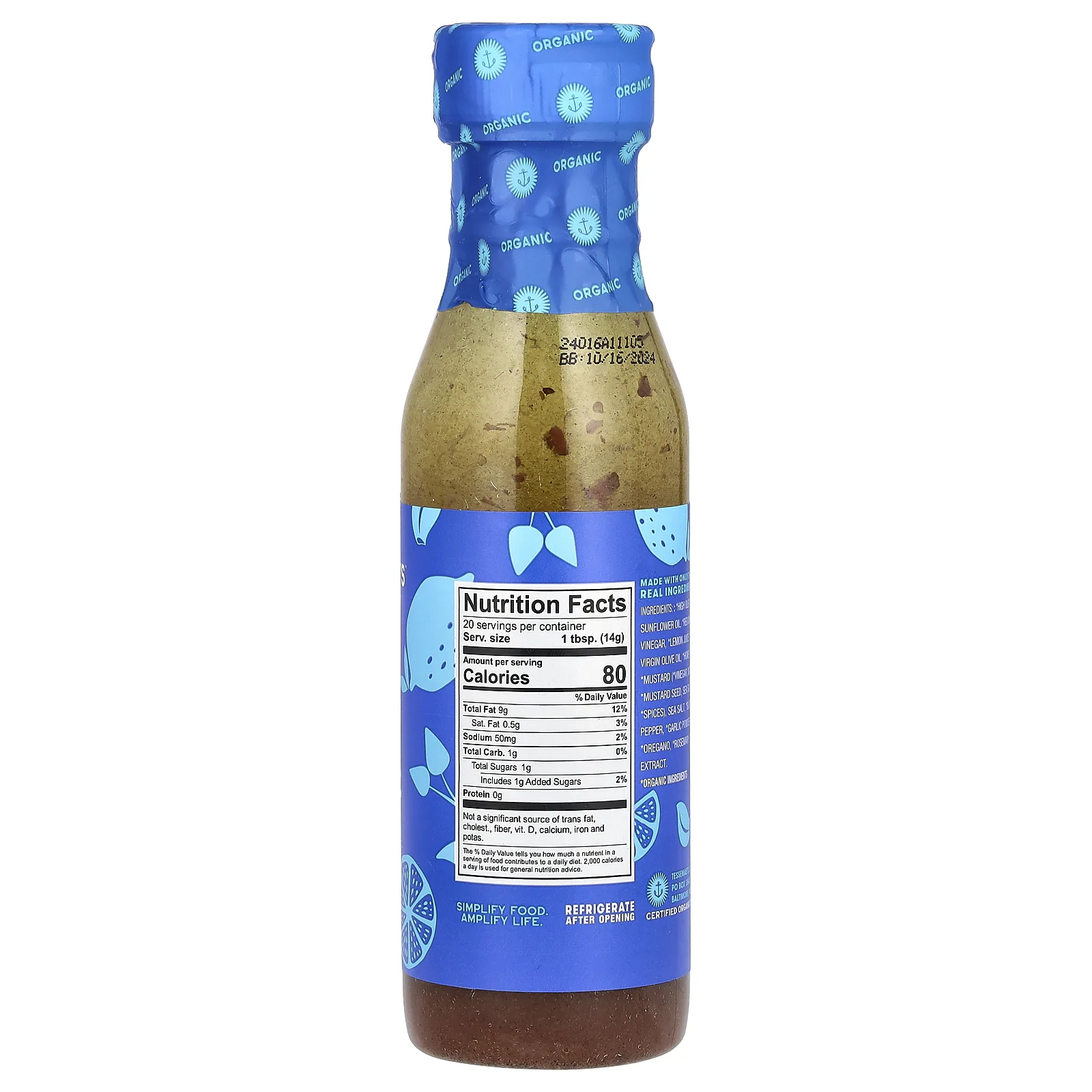 Tessemae's, Pantry, органическая заправка и маринад, классический греческий, 296 мл (10 жидк. Унций)