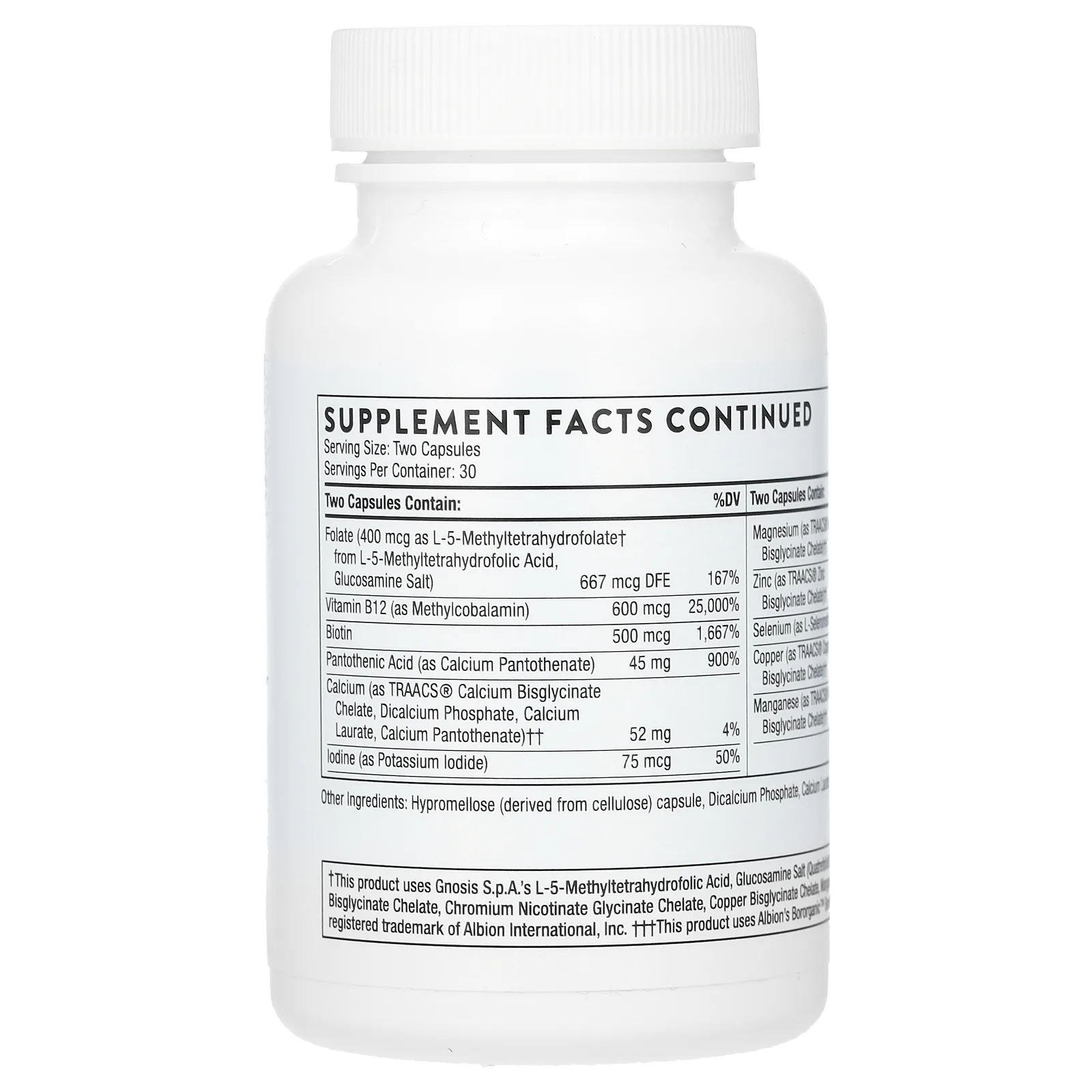 Thorne, базовые питательные вещества для приема 2 капсул в день, 60 капсул