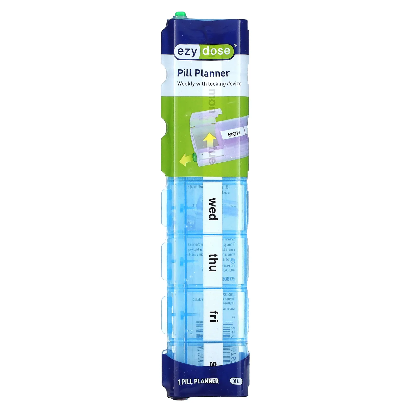 Ezy Dose, еженедельный органайзер для таблеток с замком, размер XL, 1 шт., 1 шт.