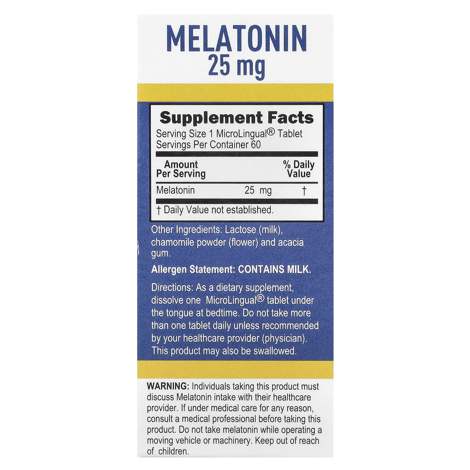 Superior Source, Мелатонин повышенной силы действия, 25 мг, 60 быстрорастворимых таблеток MicroLingual