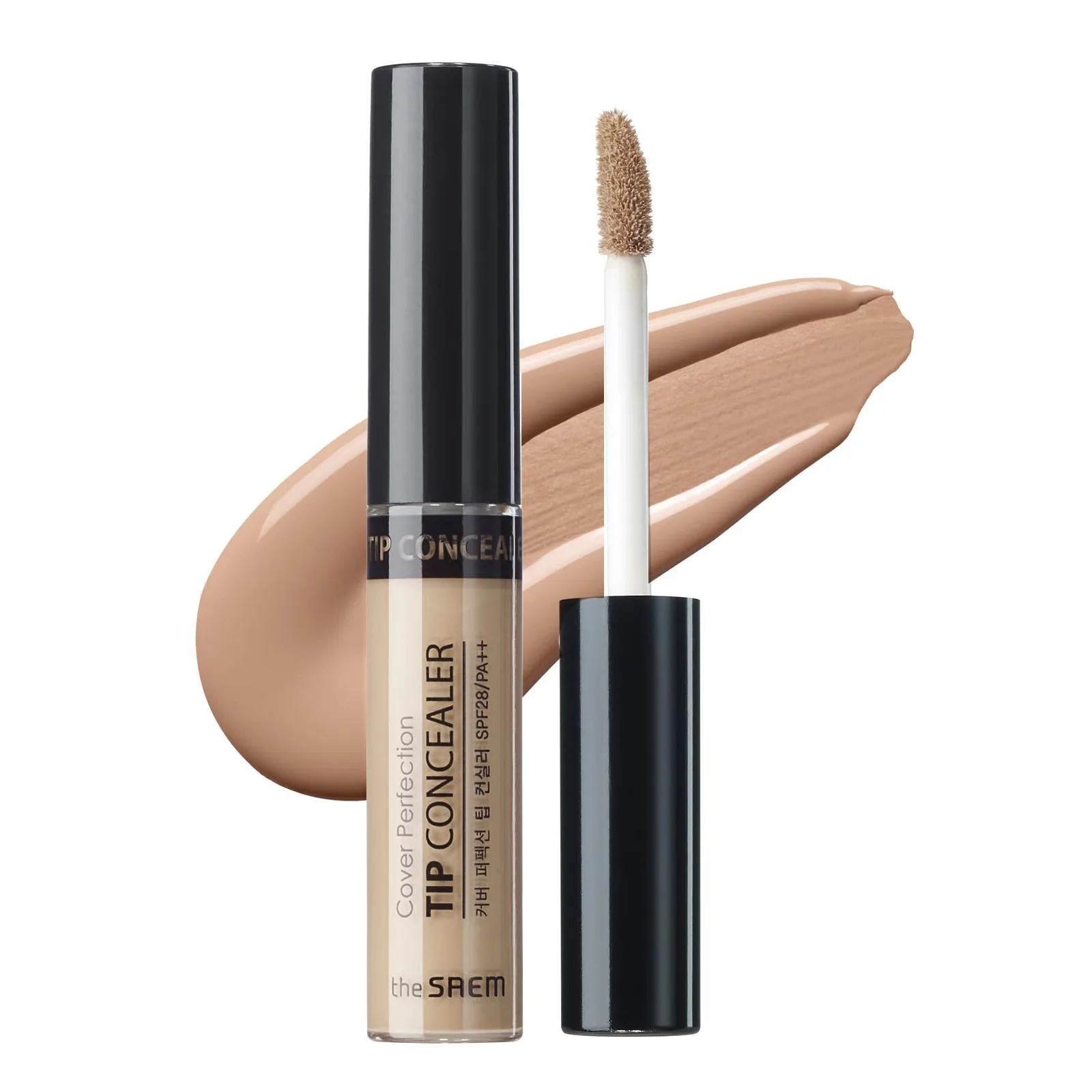 The Saem, Cover Perfection, консилер для кончиков пальцев, SPF 28 PA ++, контурный бежевый, 0,23 унции