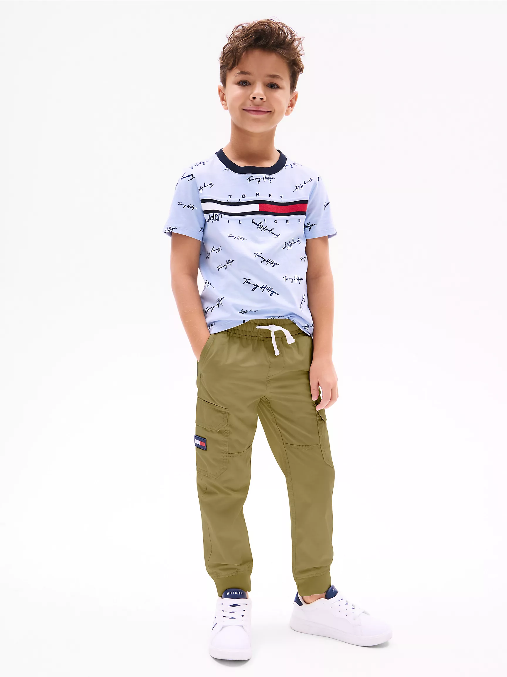 Брюки для мальчика Tommy Hilfiger, Детские эластичные джоггеры-карго