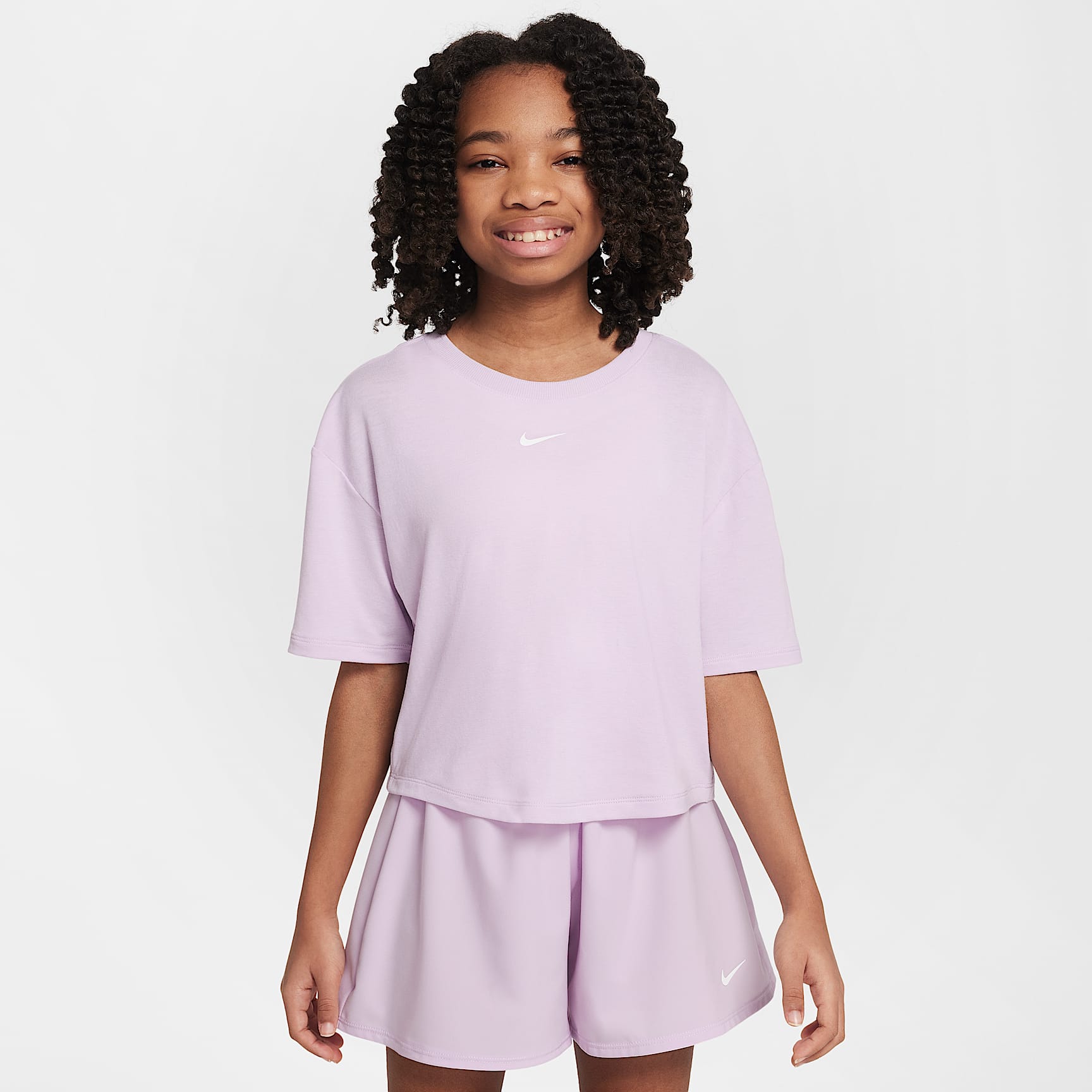 Nike One Relaxed Big Kids' (Girls') Dri-FIT Short-Sleeve Top