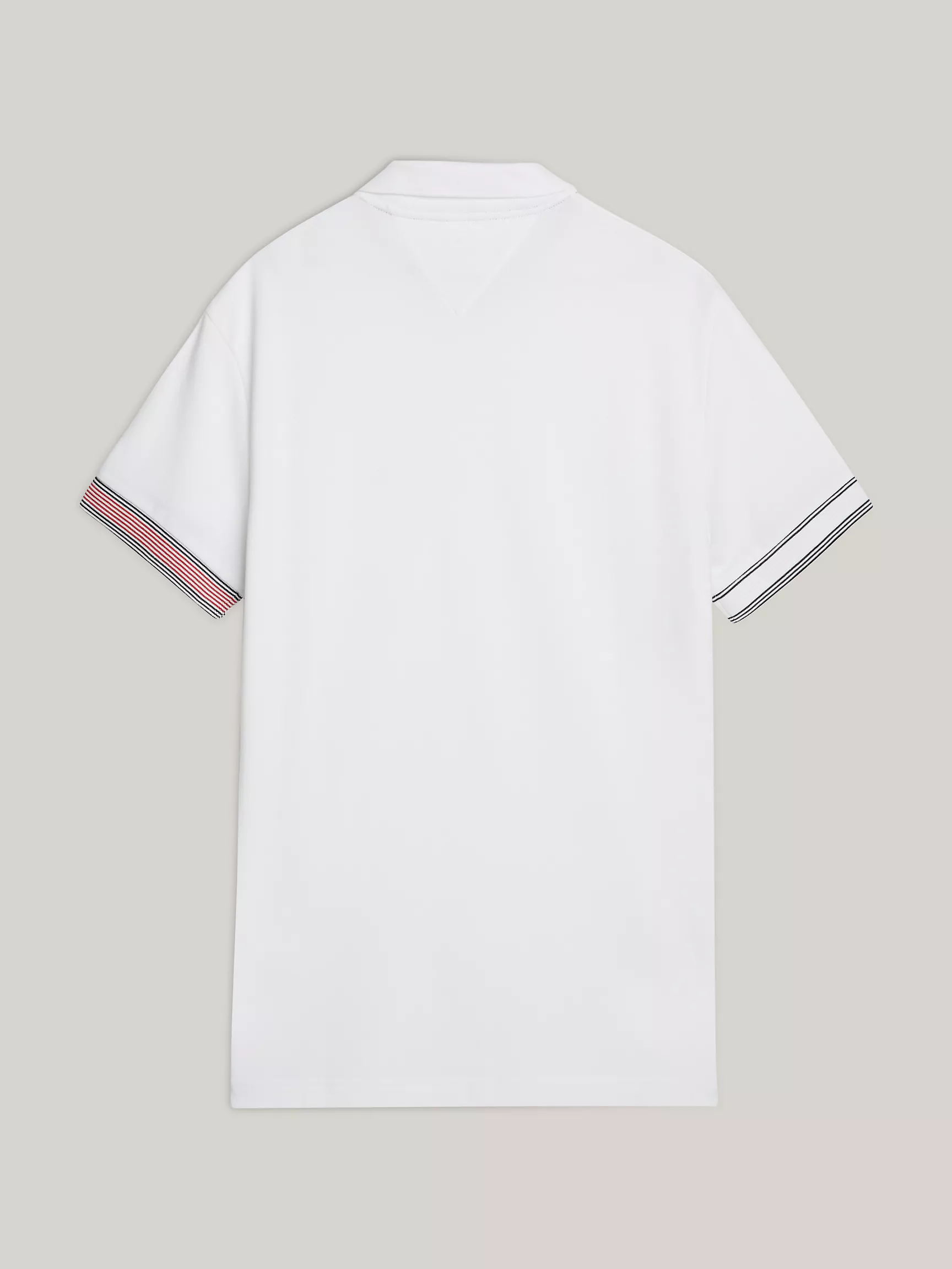 Мужское поло Tommy Hilfiger, Приталенное поло с логотипом флага на манжетах