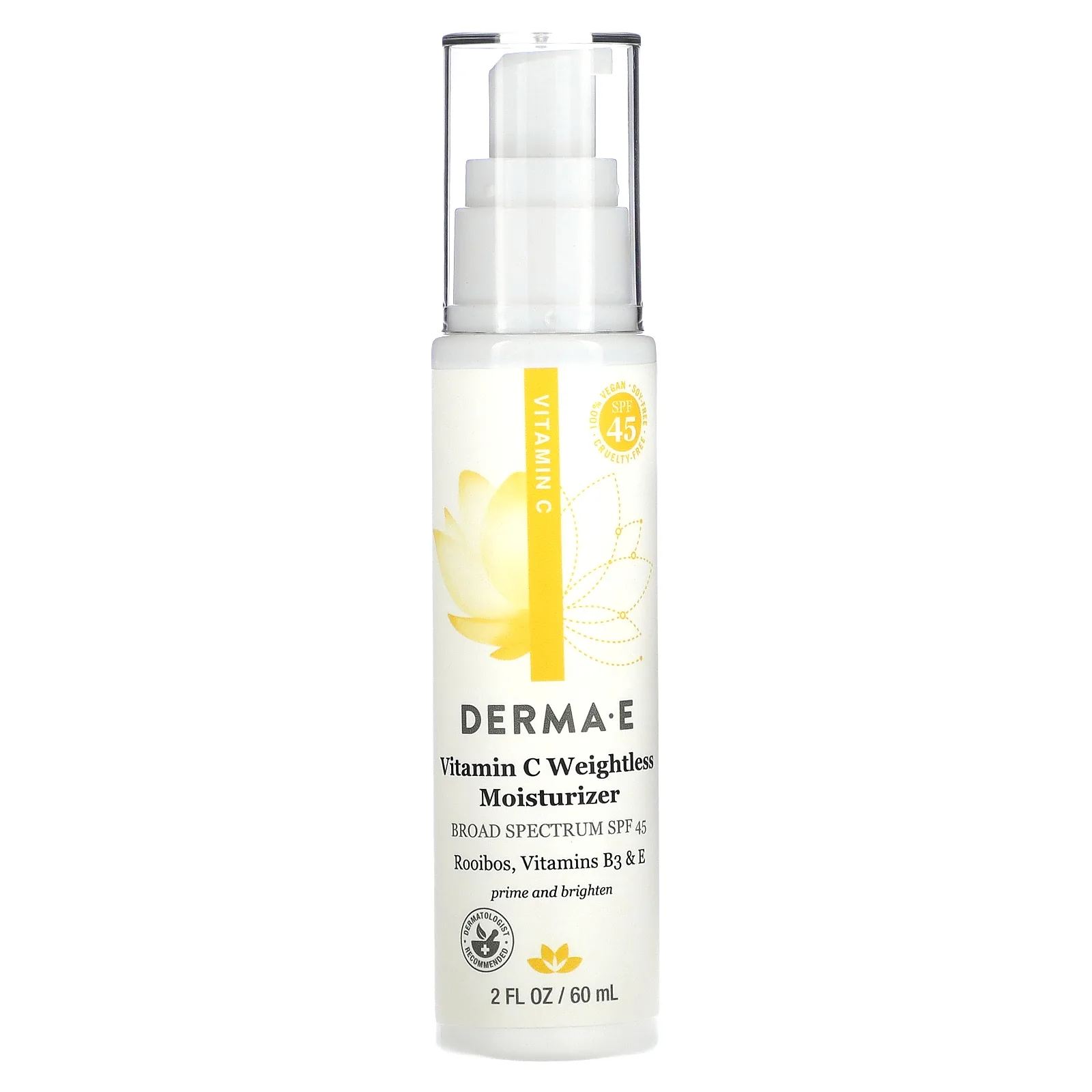 DERMA E, Невесомое увлажняющее средство с витамином C, SPF 45, 60 мл (2 жидк. Унции)