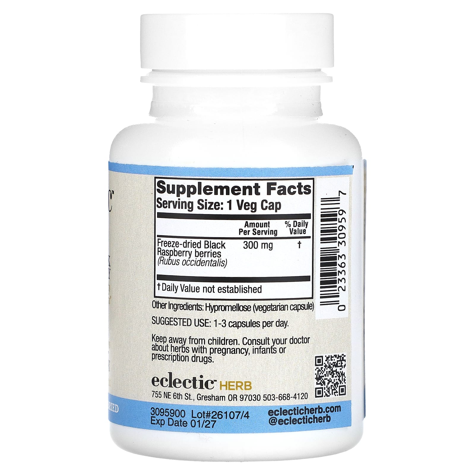Eclectic Herb, Herb, черная малина, 300 мг, 90 капсул VegCaps