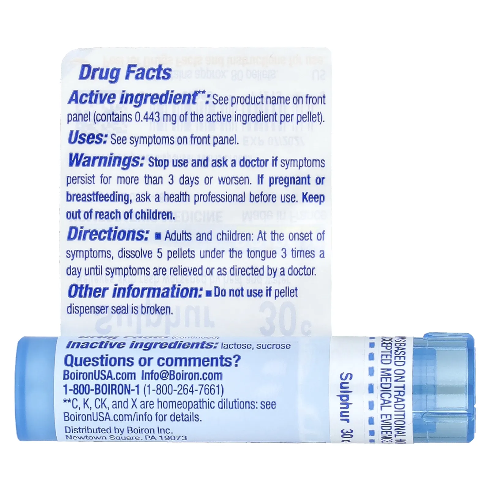 Boiron, сера, 30C, прибл. 80 гранул