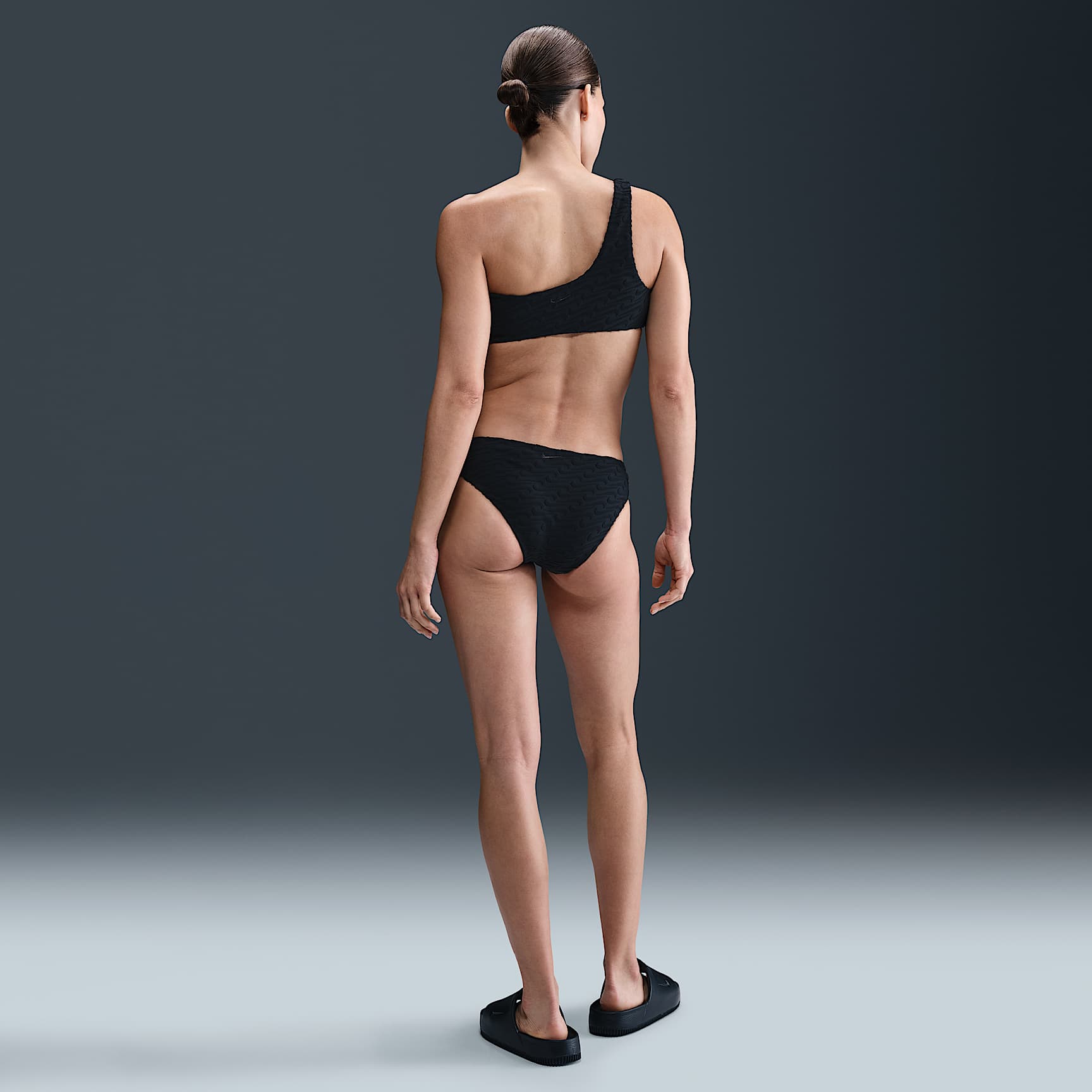 Nike Swim Swoosh Link Women's Terry Asymmetrical Bikini Top