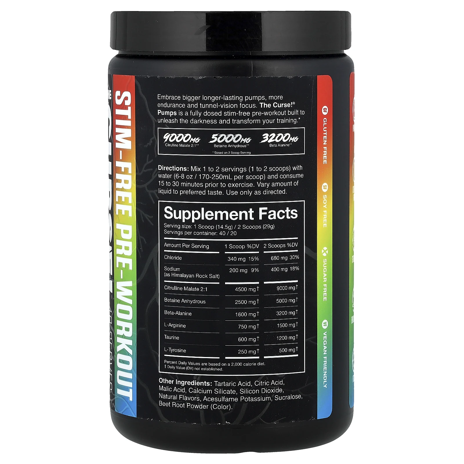 JNX Sports, Stim-Free Pump, предтренировочная добавка, кислая конфета, 580 г (20,4 унции)