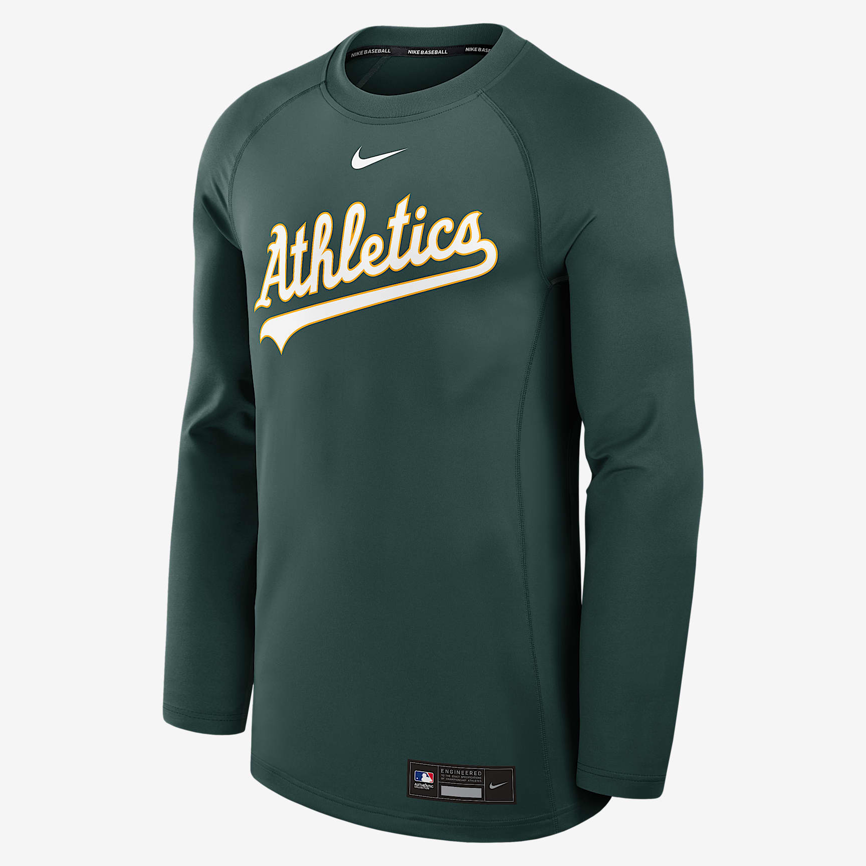 Athletics Authentic Collection Game Time Men's Nike Dri-FIT MLB Pullover Crew