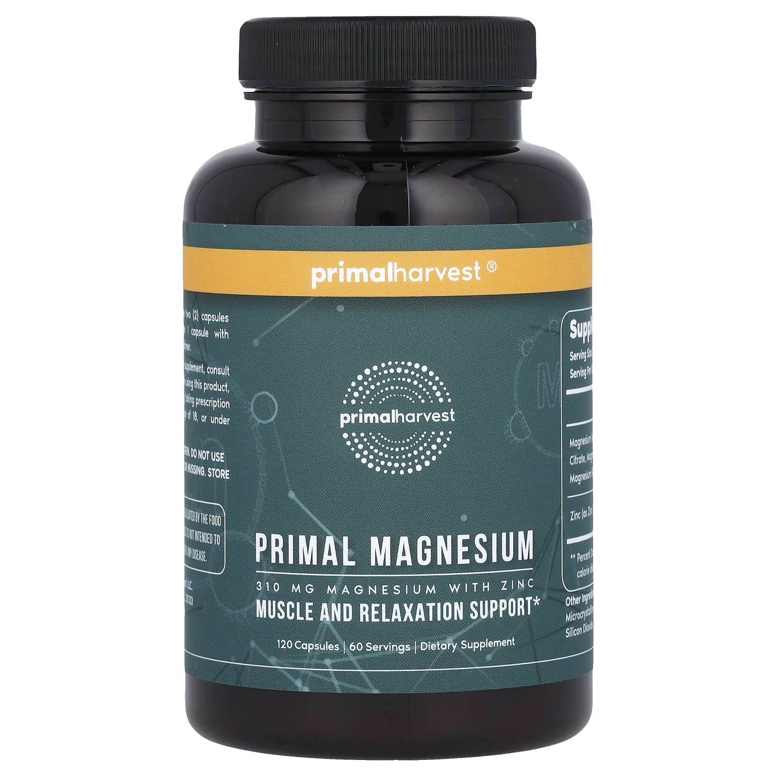 Primal Harvest, Primal, магний, 310 мг, 120 капсул (155 мг в 1 капсуле)