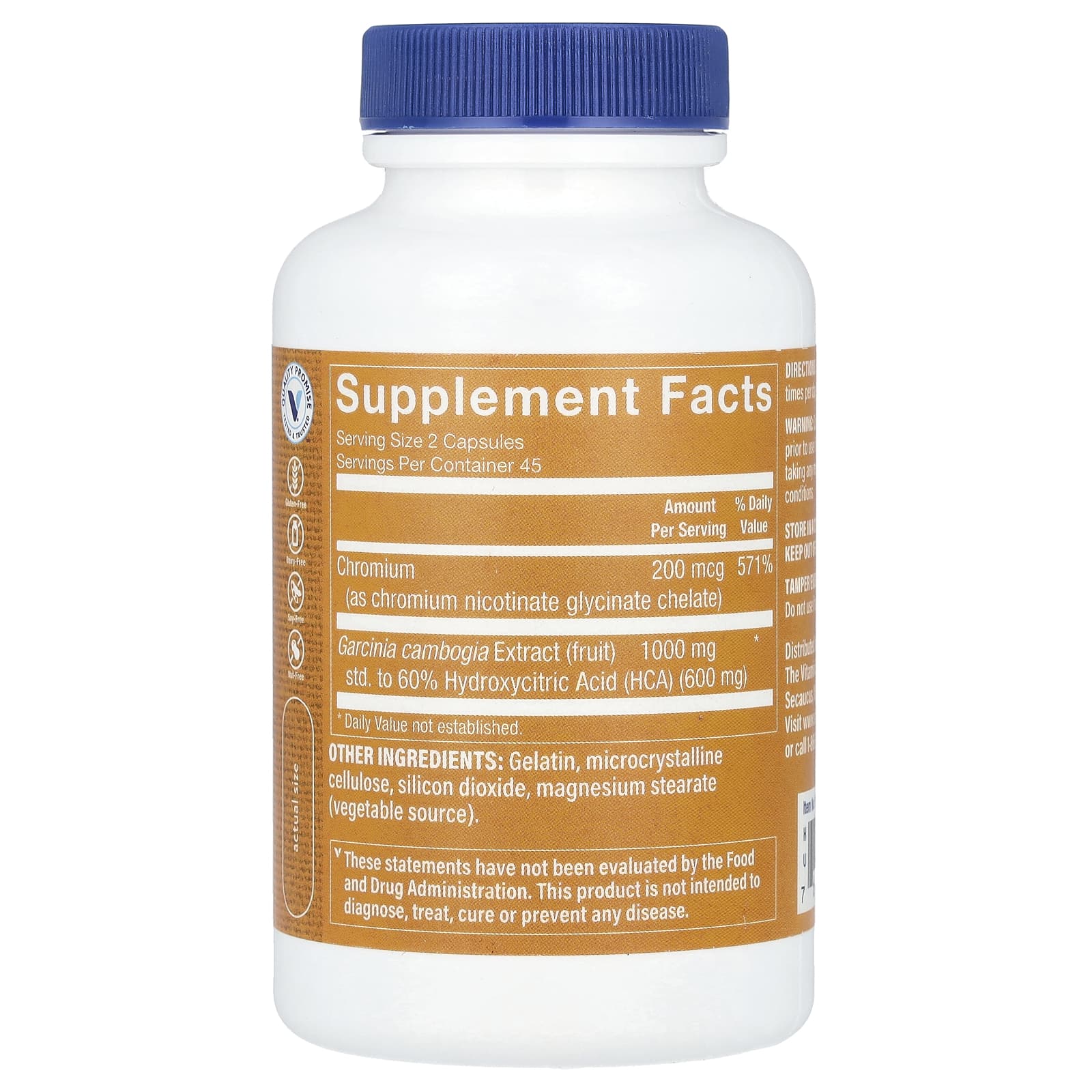 The Vitamin Shoppe, Экстракт гарцинии камбоджийской, 90 капсул