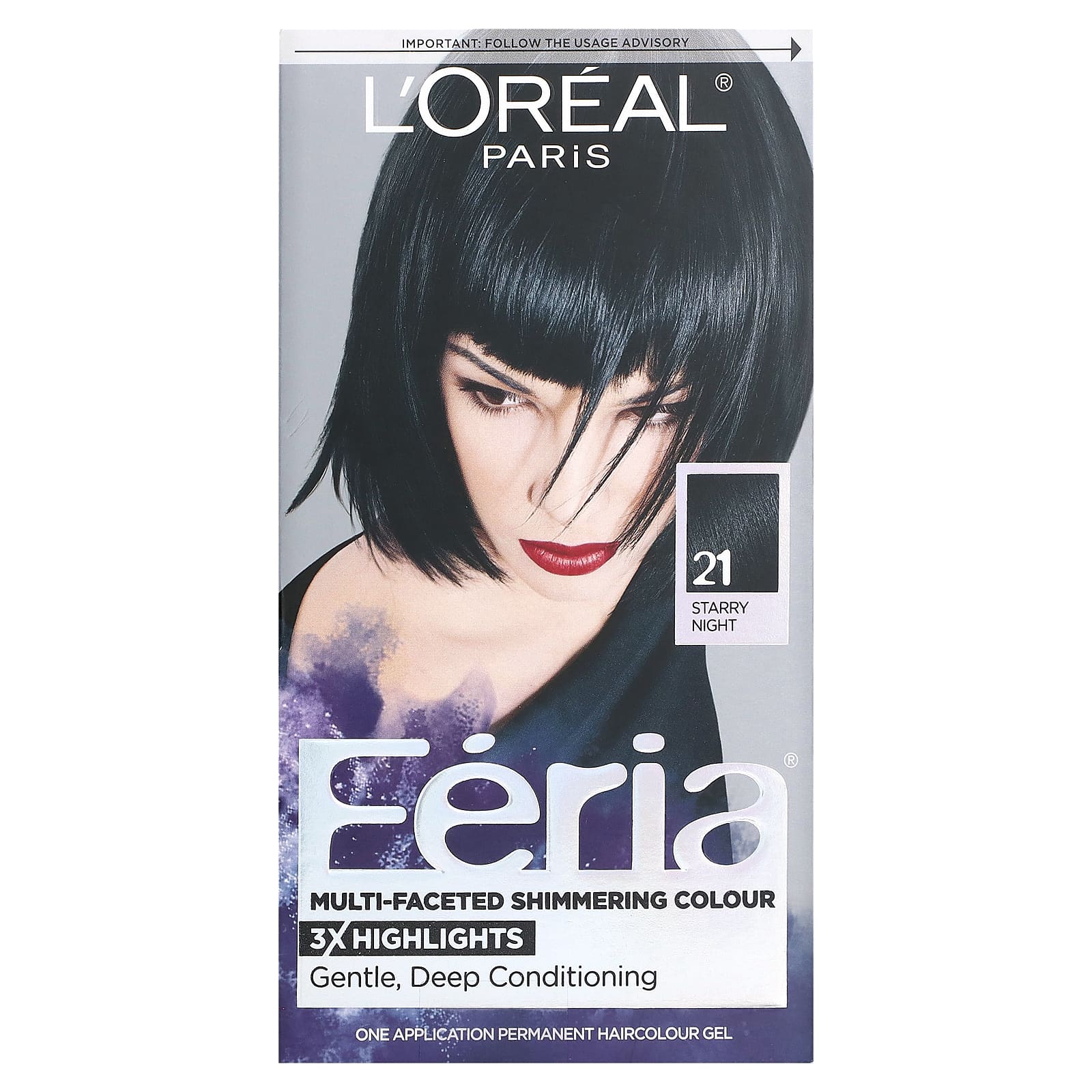 L'Oréal, Feria, многогранный мерцающий оттенок, 21 звездная ночь, 1 применение