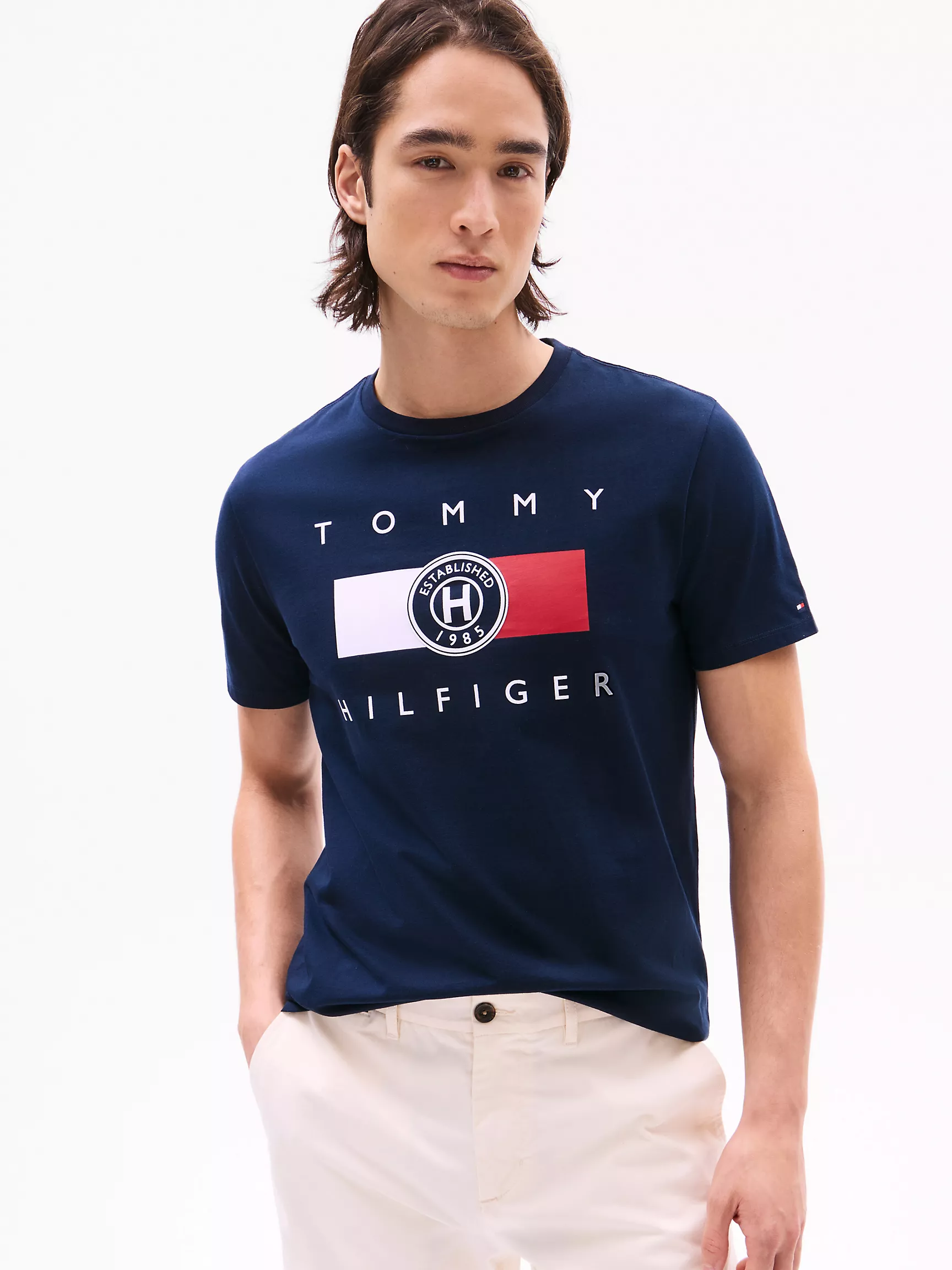 Мужская футболка Tommy Hilfiger, Футболка с логотипом в круге Hilfiger