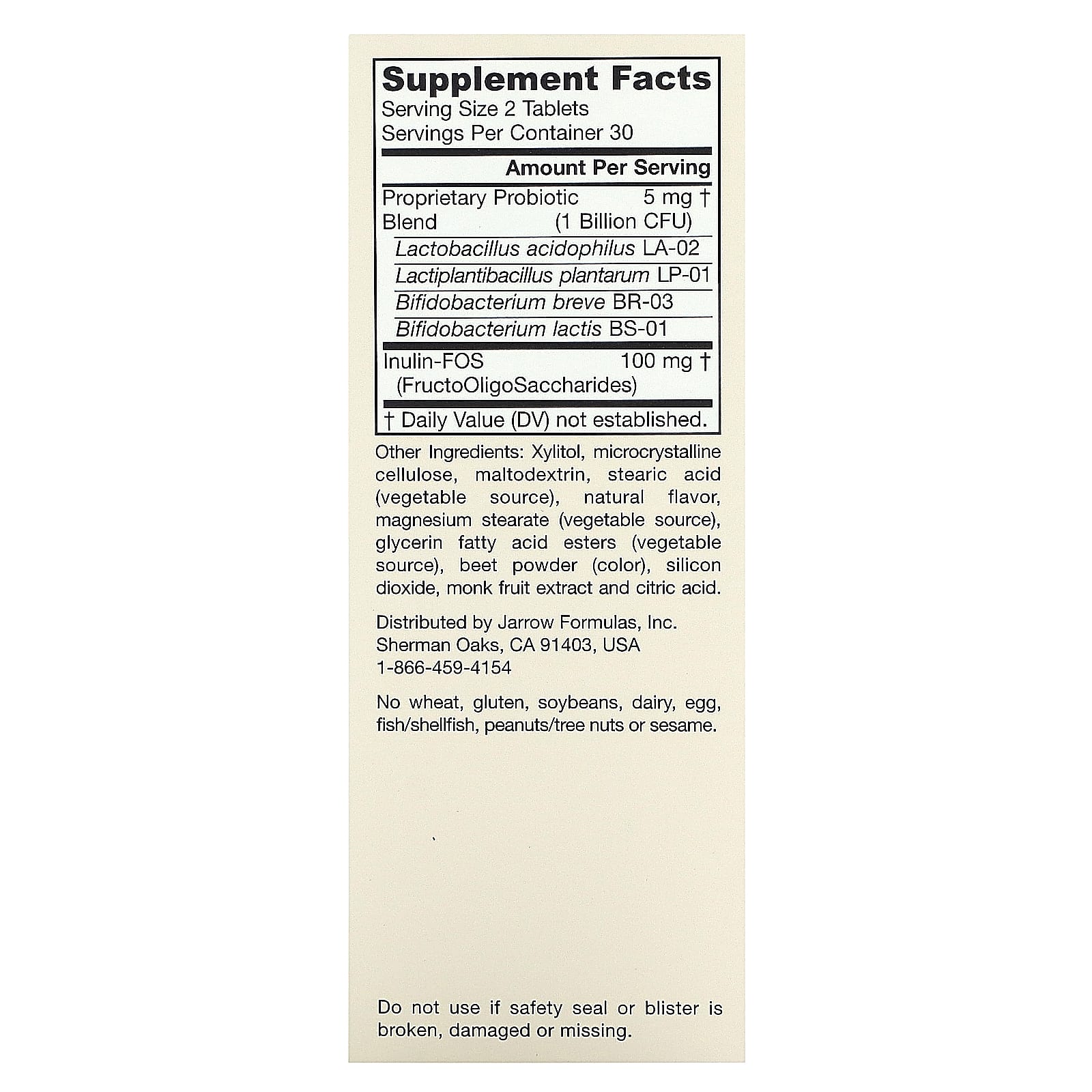 Jarrow Formulas, Jarro-Dophilus, пробиотики и пребиотики для детей, для ежедневного приема, малина, 1 млрд КОЕ, 60 жевательных таблеток