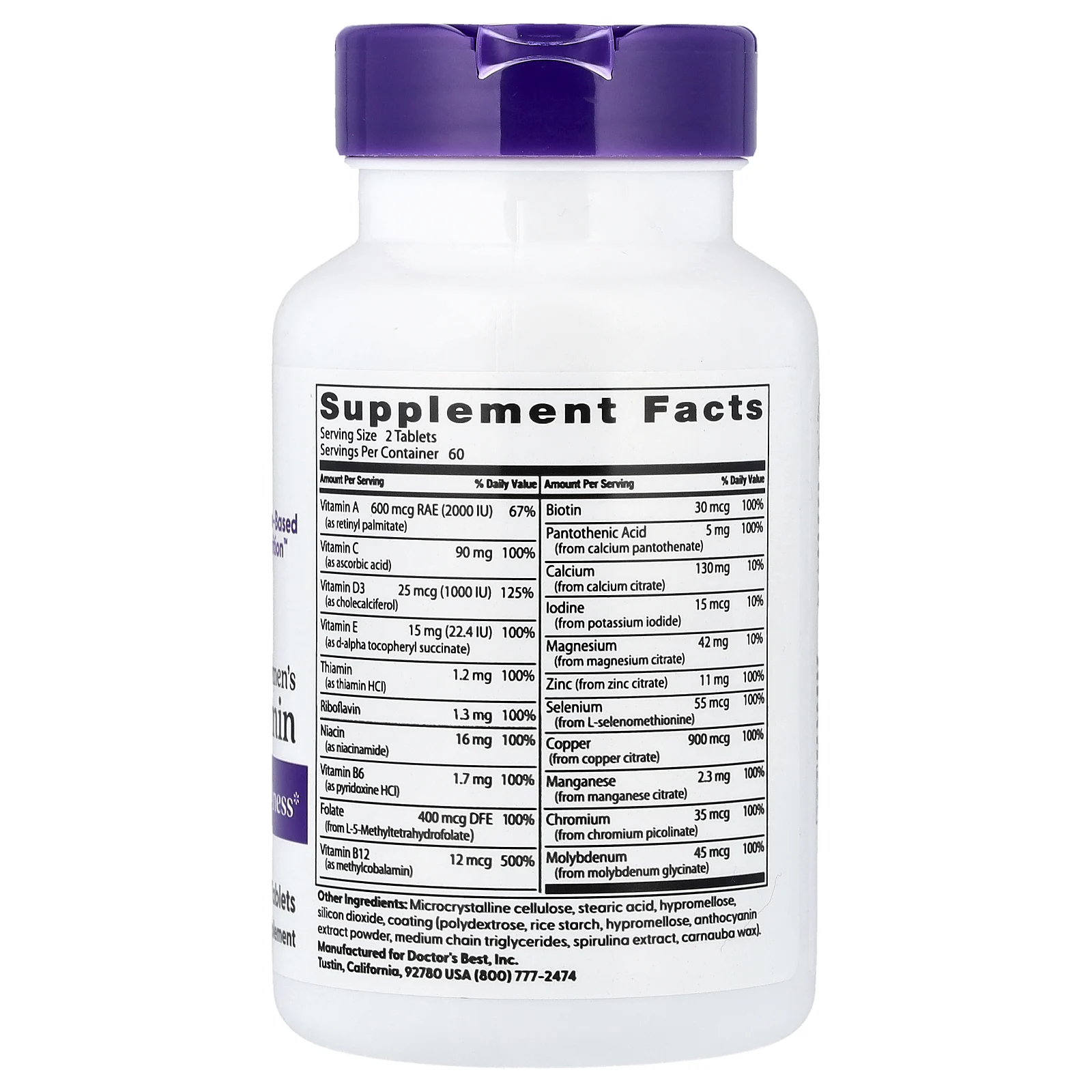 Doctor's Best, мультивитамины для женщин, 120 таблеток