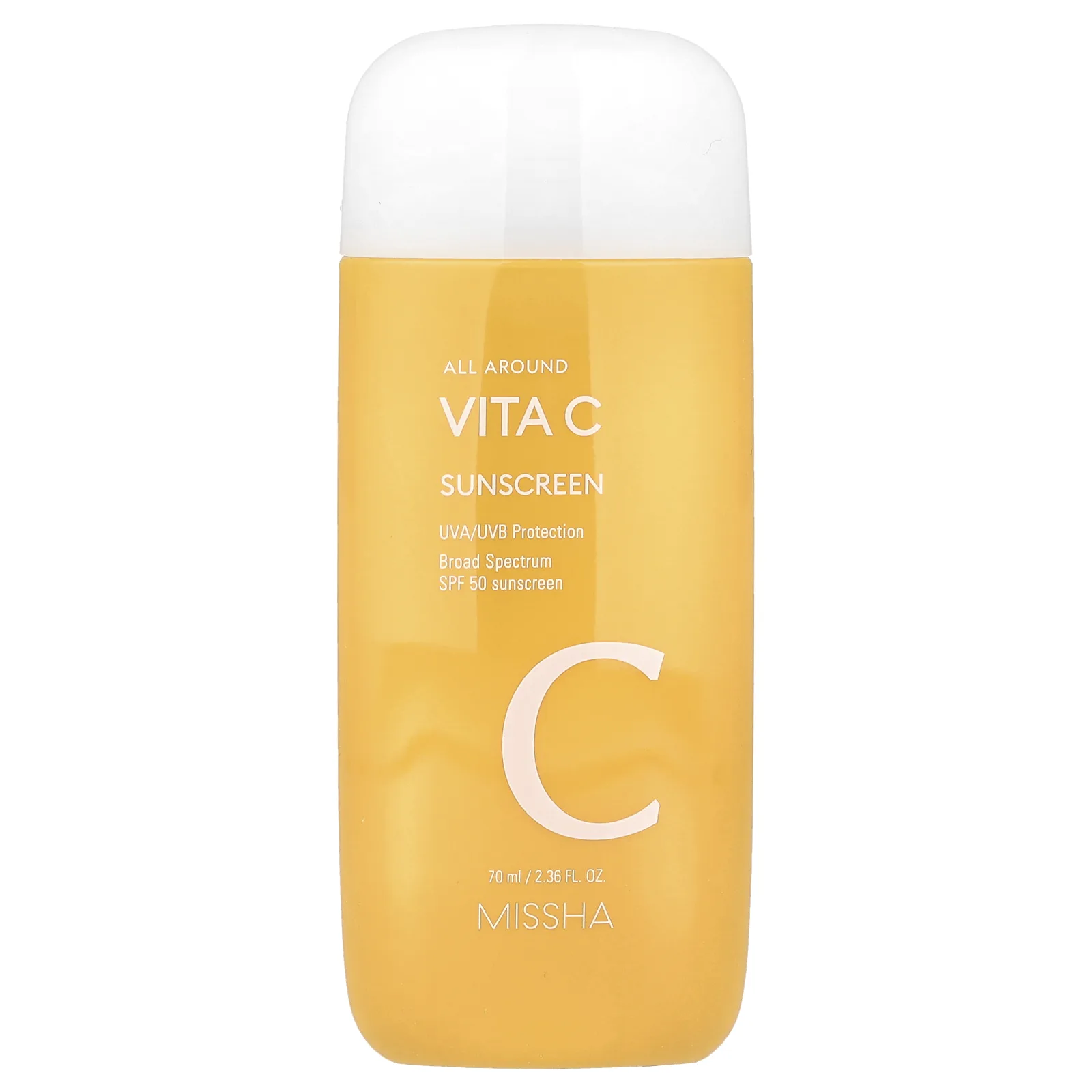 Missha, All Around Vita C, солнцезащитное средство, SPF 50, 70 мл (2,36 жидк. Унции)