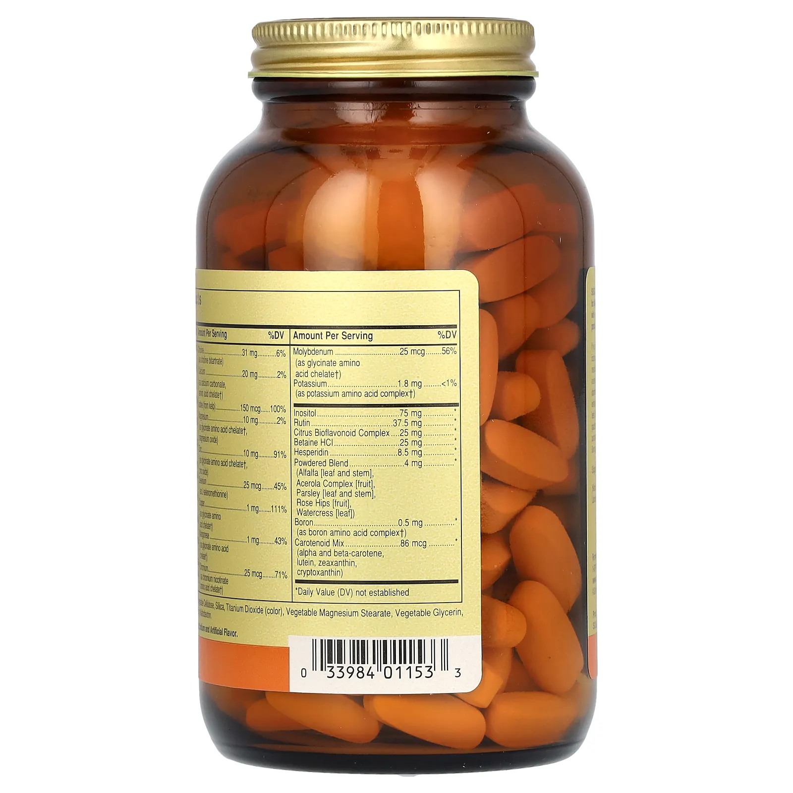 Solgar, Formula VM-75, комплексные витамины с микроэлементами в хелатной форме, без железа, 180 таблеток