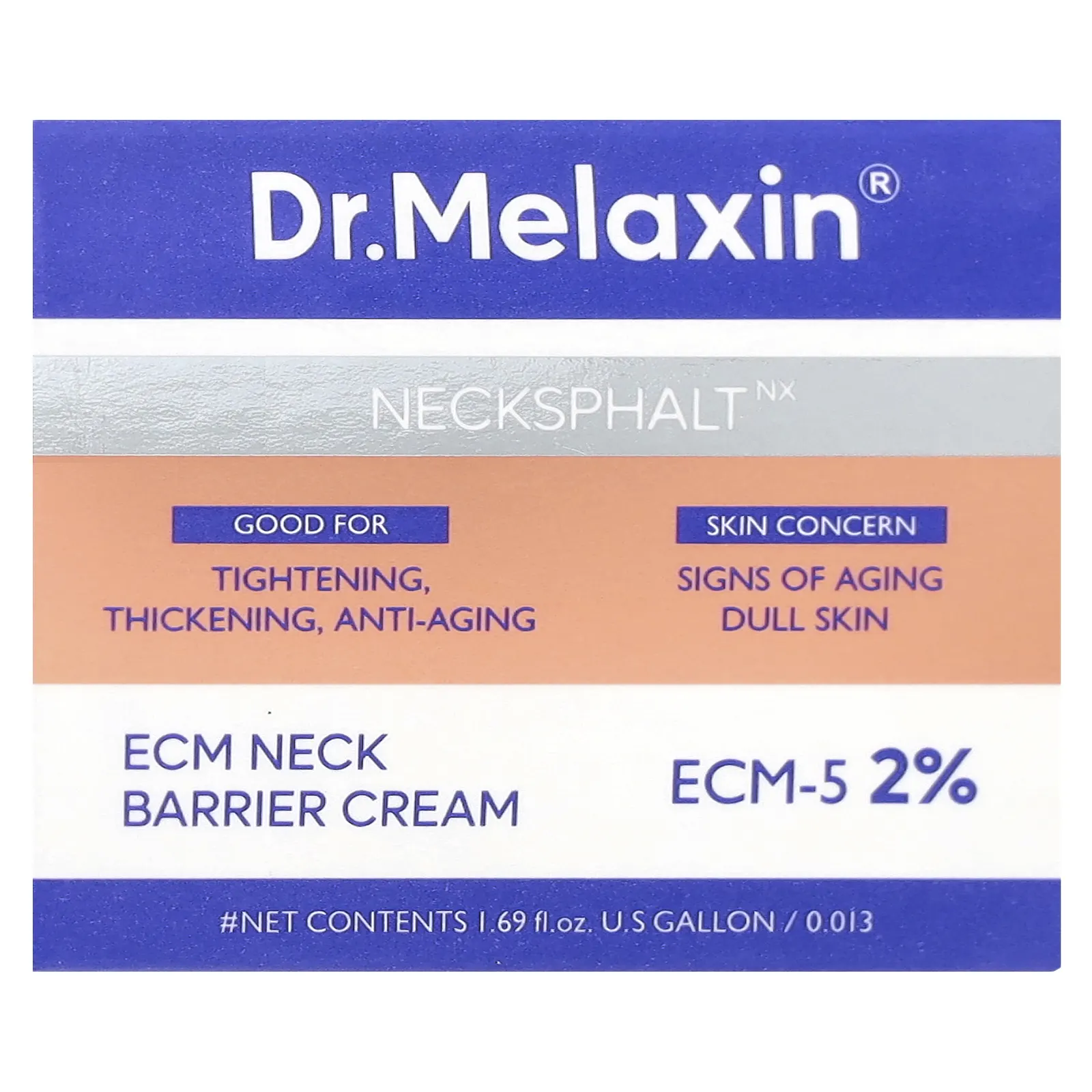 Dr.Melaxin, Necksphalt, барьерный крем для шеи ECM, 50 мл (1,69 жидк. унц.)