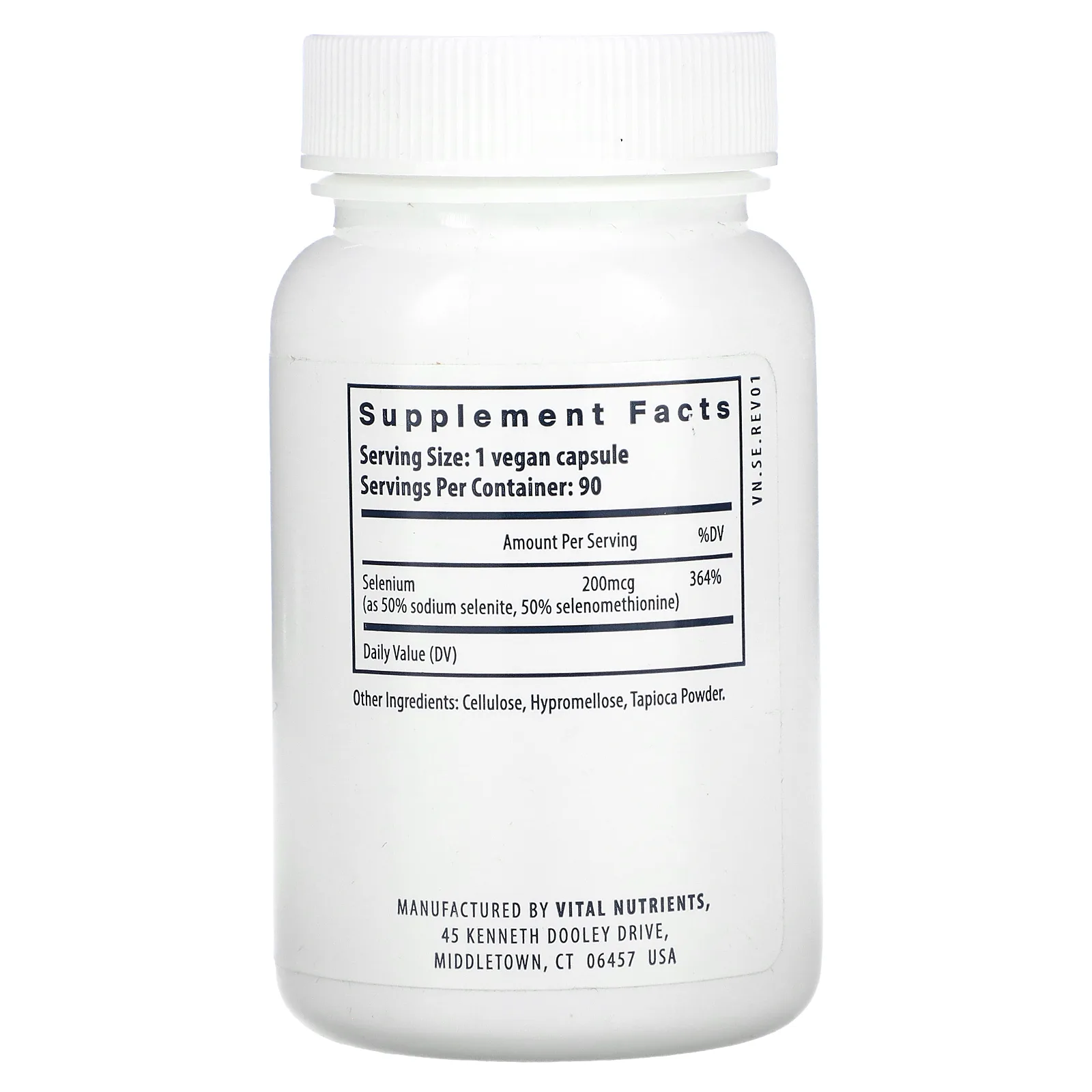 Vital Nutrients, селен, 90 веганских капсул