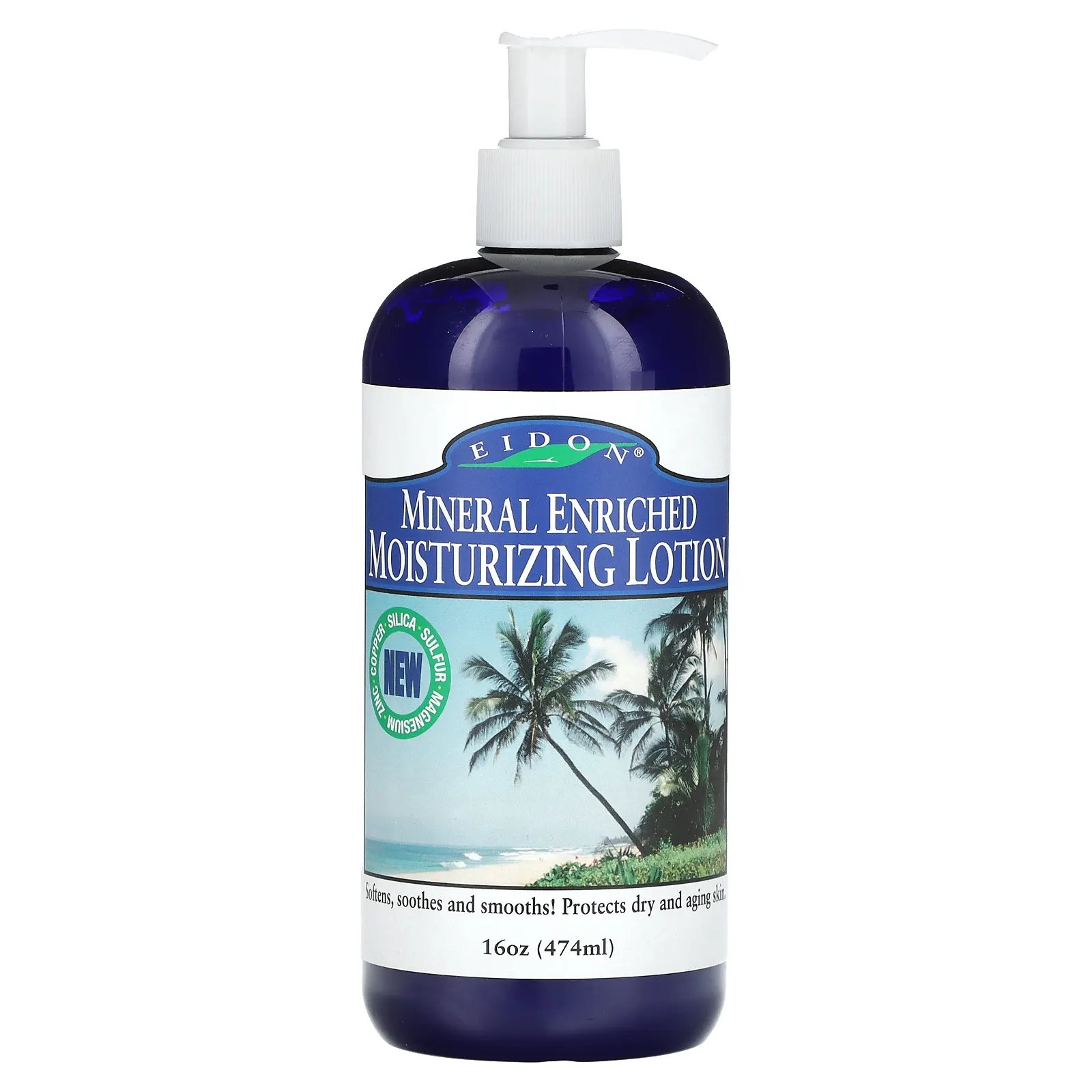 Eidon Ionic Minerals, Увлажняющий лосьон для тела, диоксид кремния и МСМ, 16 унций (474 мл)