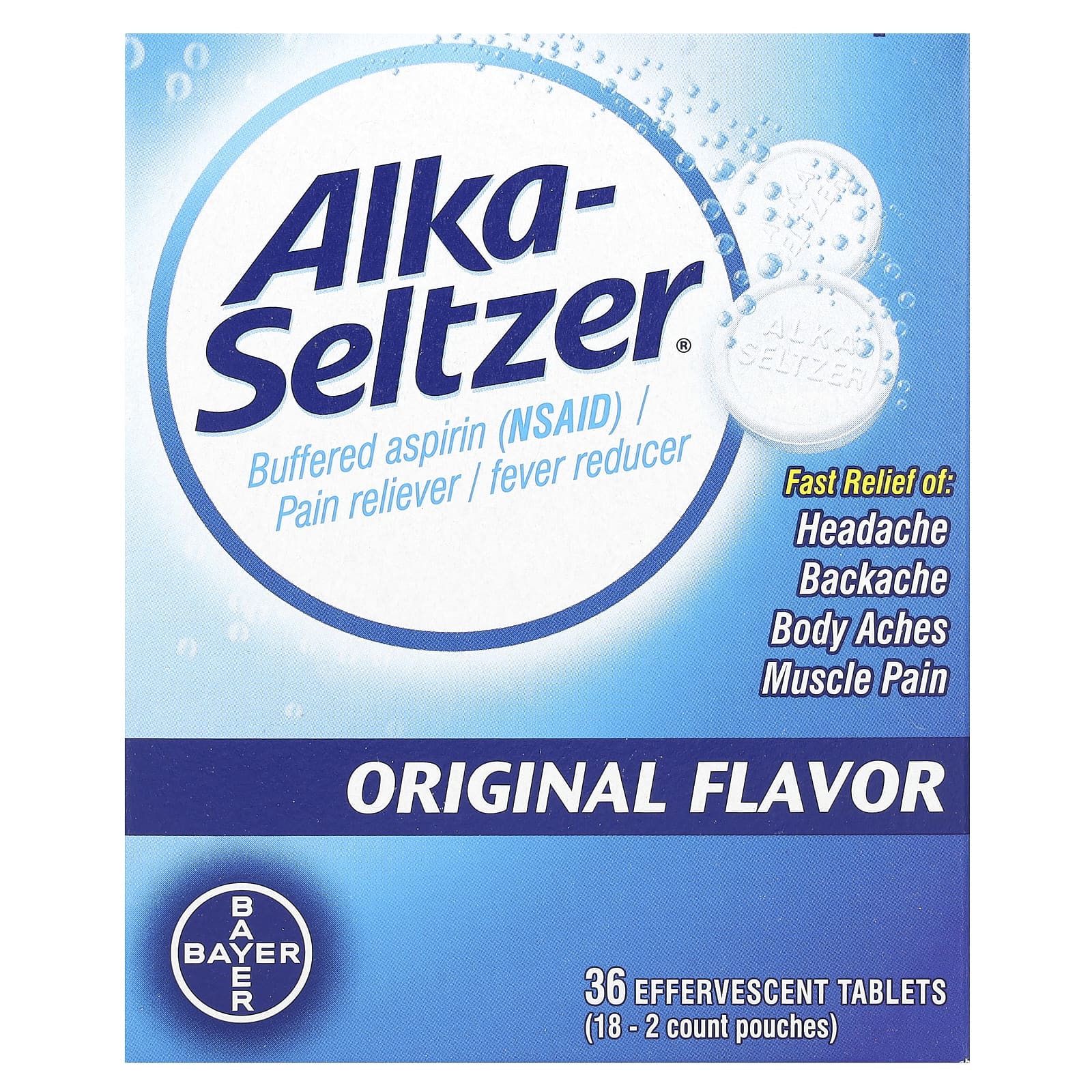 Alka-Seltzer, Original`` 36 шипучих таблеток