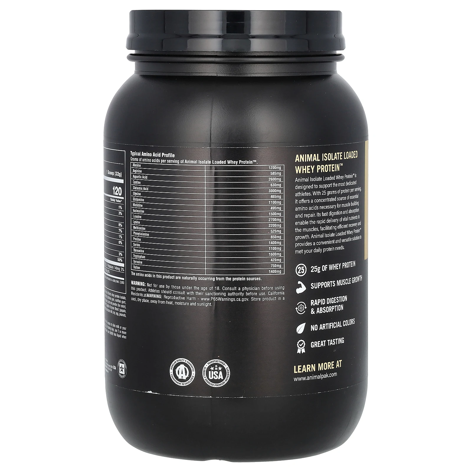 Animal, сывороточный протеин с изолятом, клубничный вкус, 907 г (2 фунта)