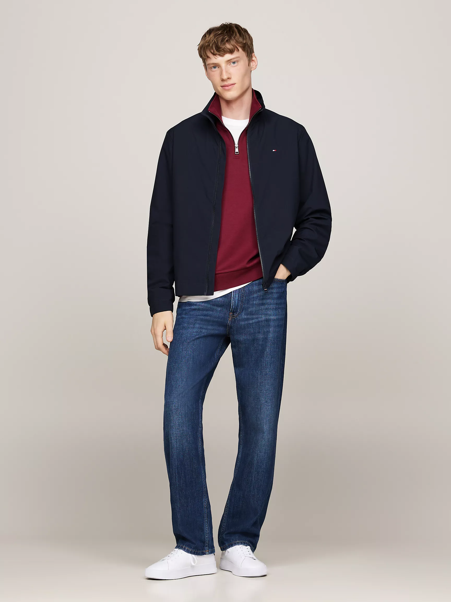 Мужская куртка Tommy Hilfiger, Водоотталкивающая куртка с флаговым принтом на спине