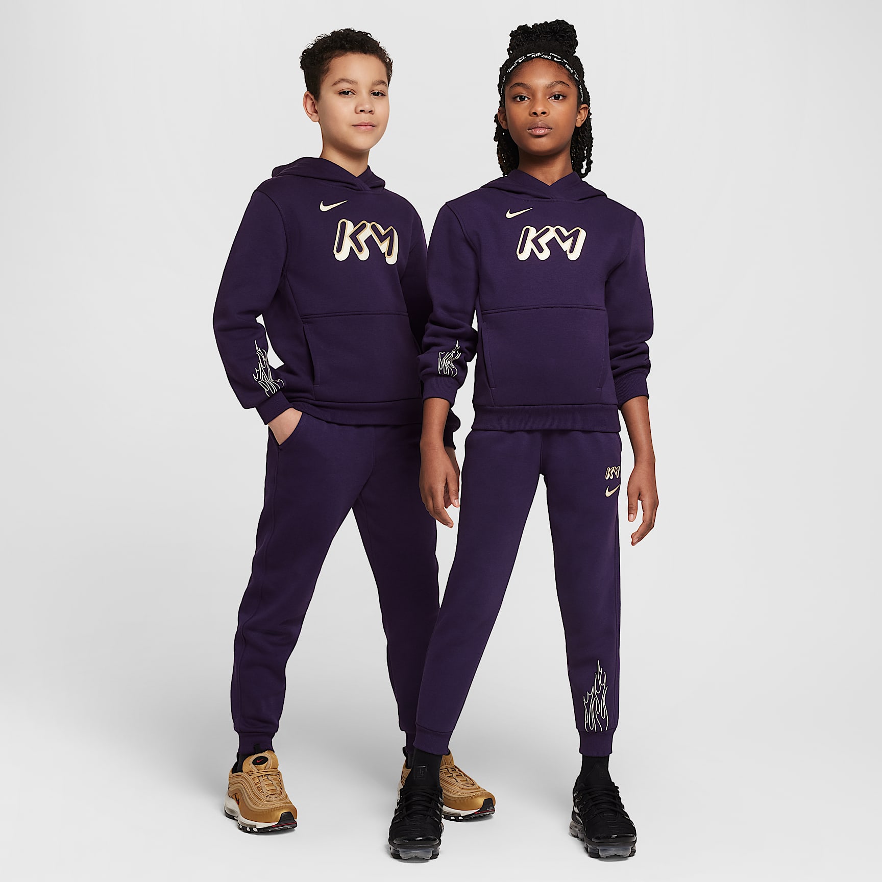 Kylian Mbappé Club Fleece Big Kids' Soccer Hoodie