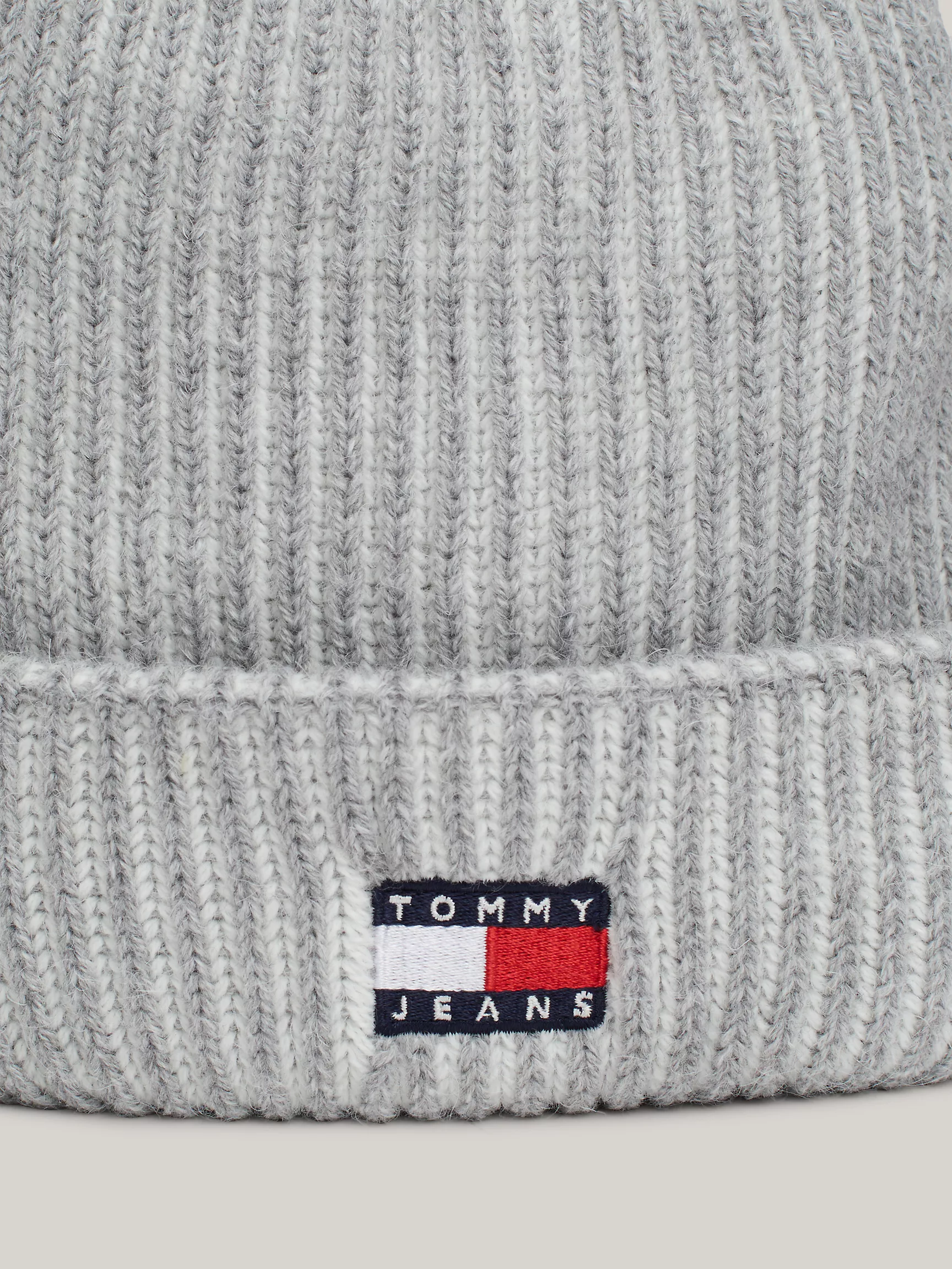 Женская шляпа Tommy Hilfiger, Вязаная шапка в рубчик с нашивкой TJ