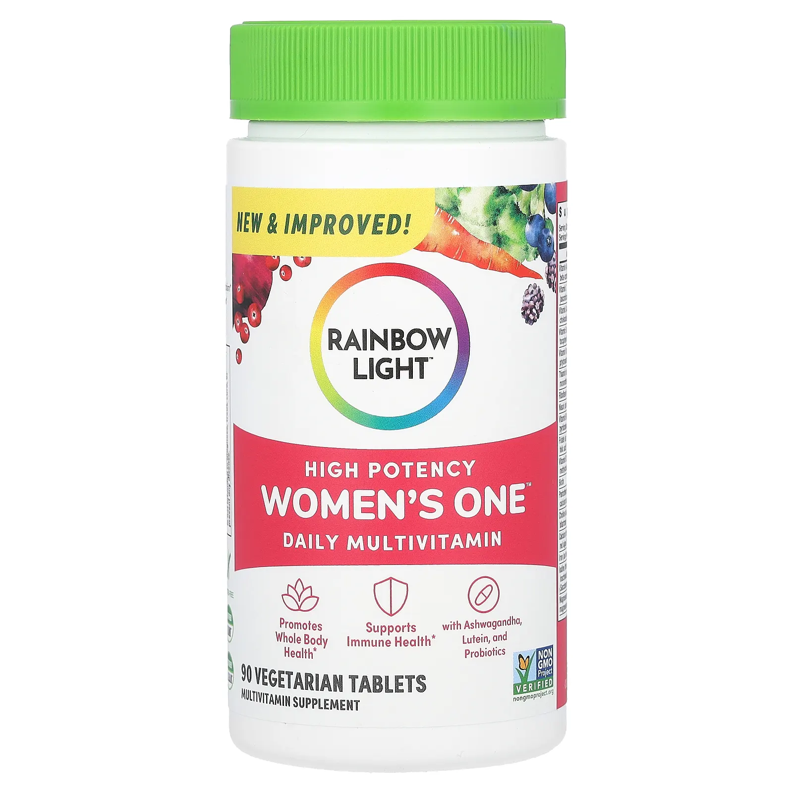 Rainbow Light, Women's One, ежедневная мультивитаминная добавка для женщин, высокая эффективность, 90 вегетарианских таблеток