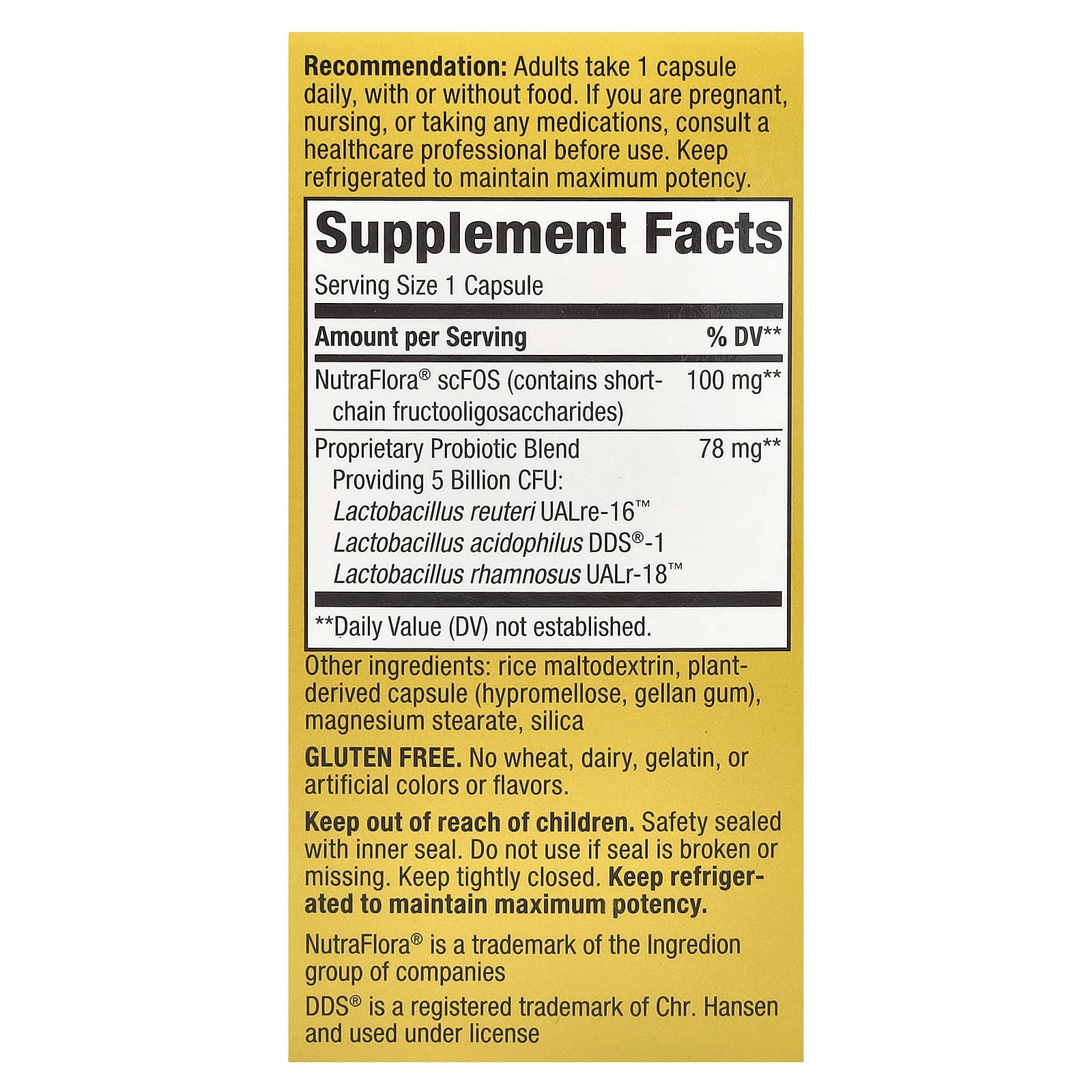 Nature's Way, Primadophilus Reuteri, 5 млрд КОЕ, 30 капсул