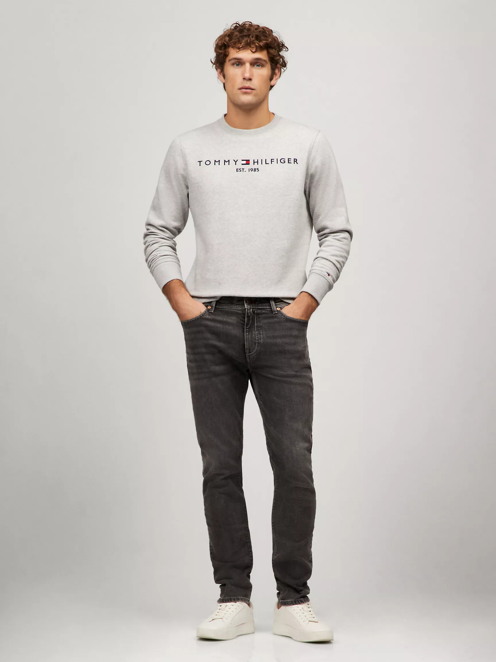 Мужская толстовка Tommy Hilfiger, Свитшот с вышитым логотипом Tommy