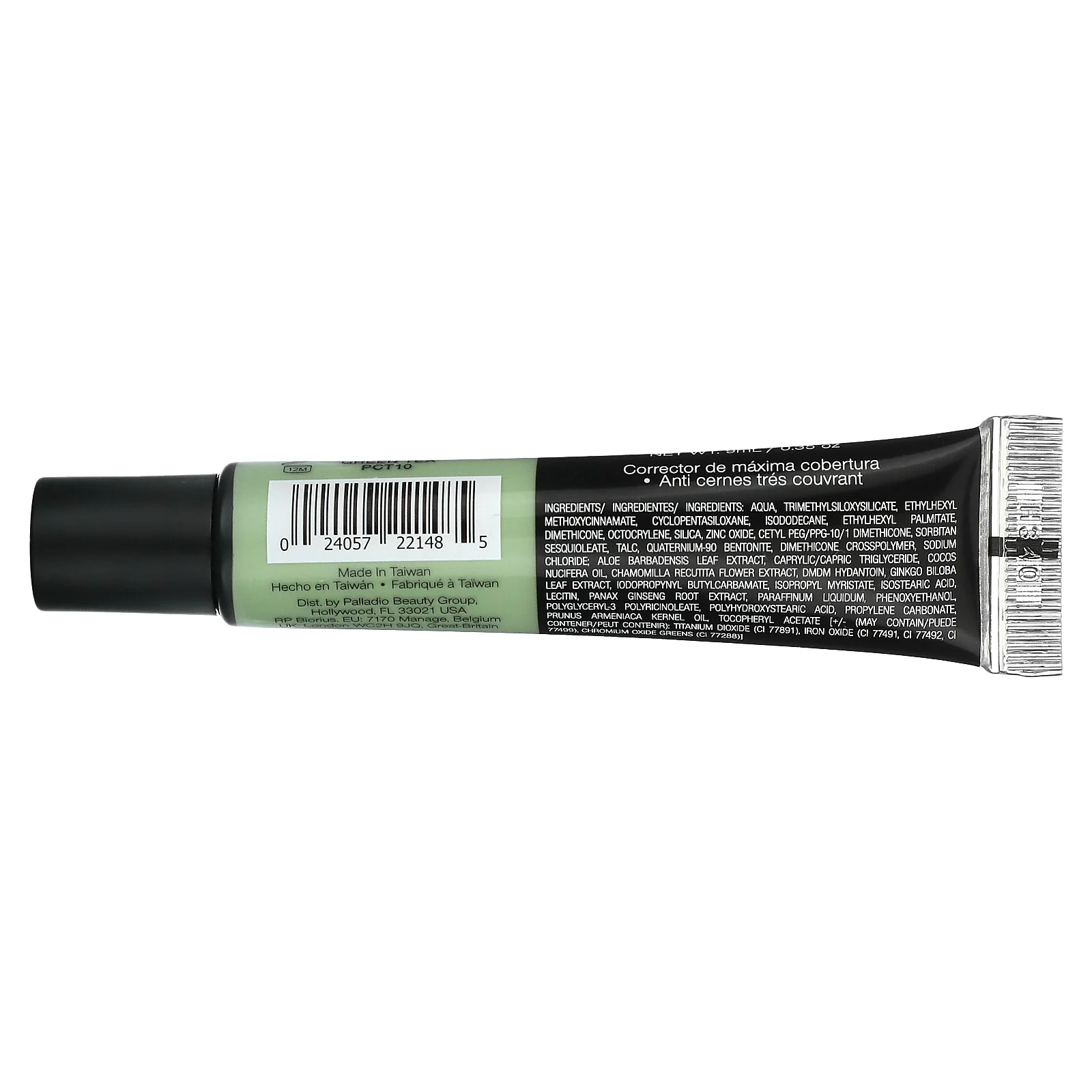 Palladio, консилер полного покрытия, зеленый чай PCT10, 9 мл (0,35 унции)