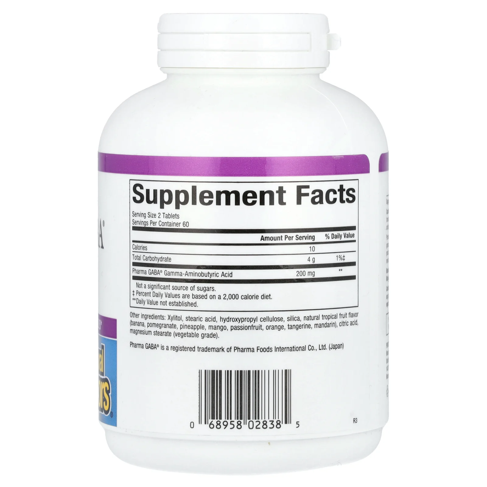 Natural Factors, Stress-Relax, Pharma GABA, 100 мг, 120 жевательных таблеток