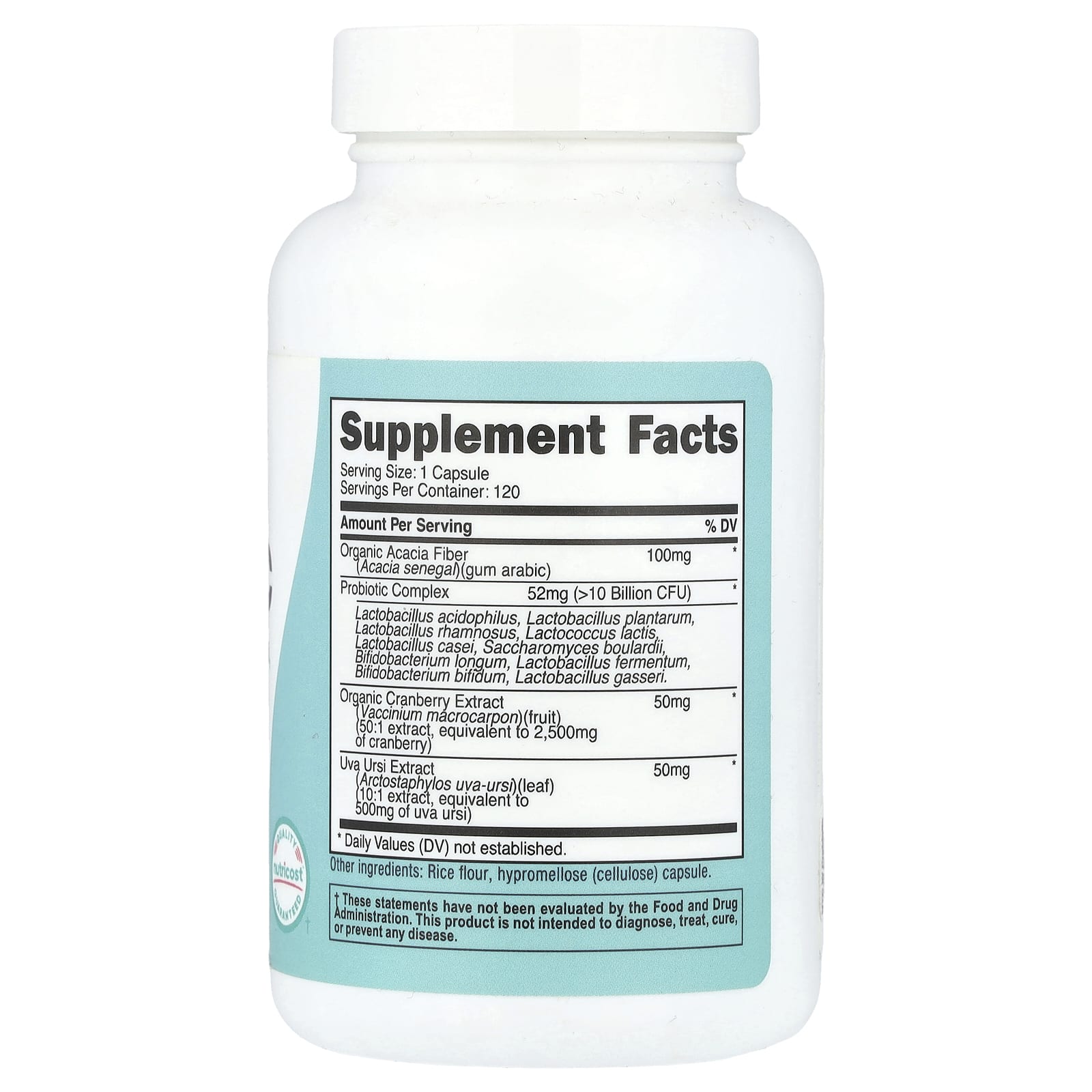 Nutricost, Женщины, пробиотик,> 10 млрд КОЕ, 120 капсул