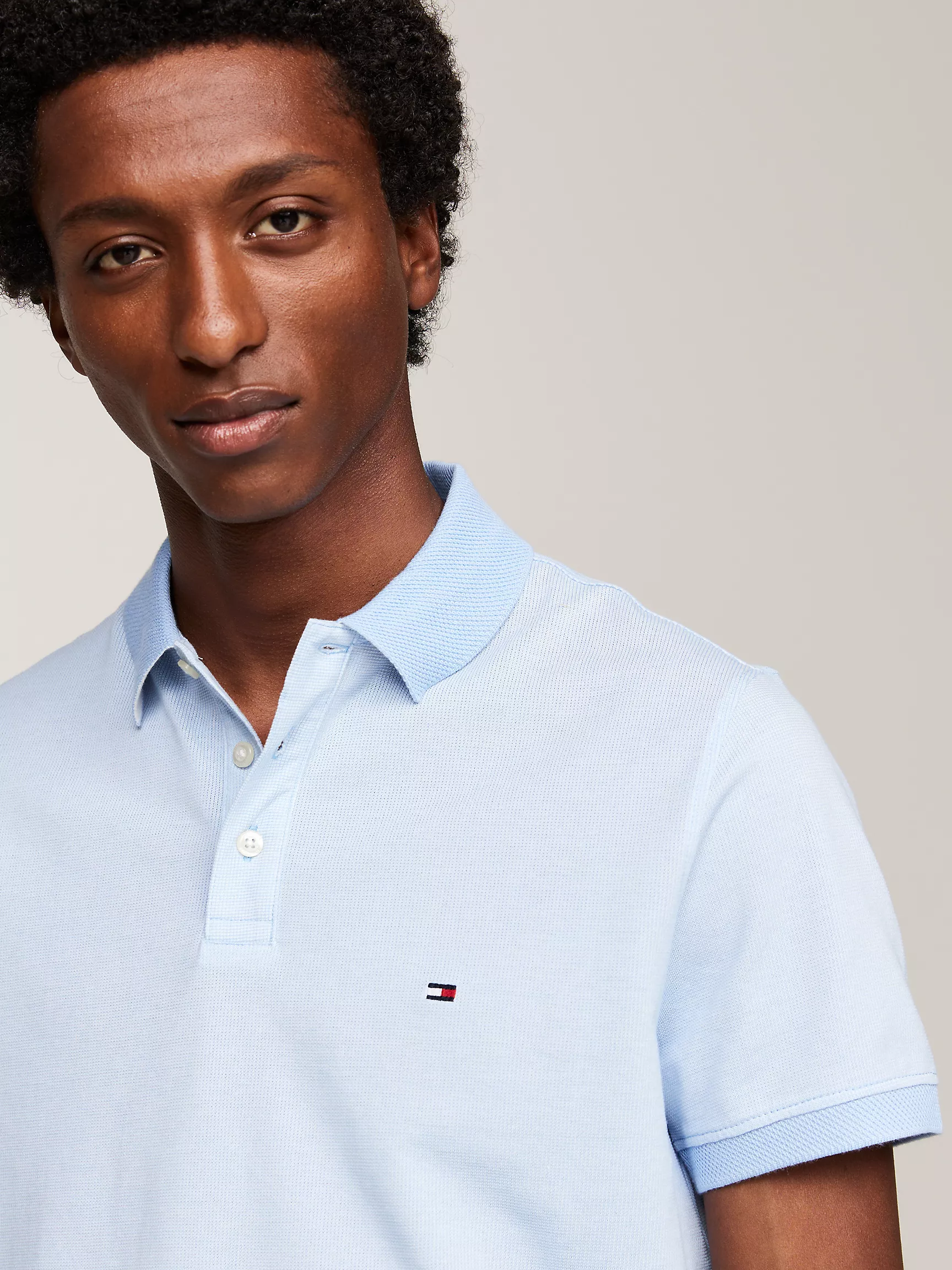 Мужское поло Tommy Hilfiger, Двухцветное поло стандартного кроя