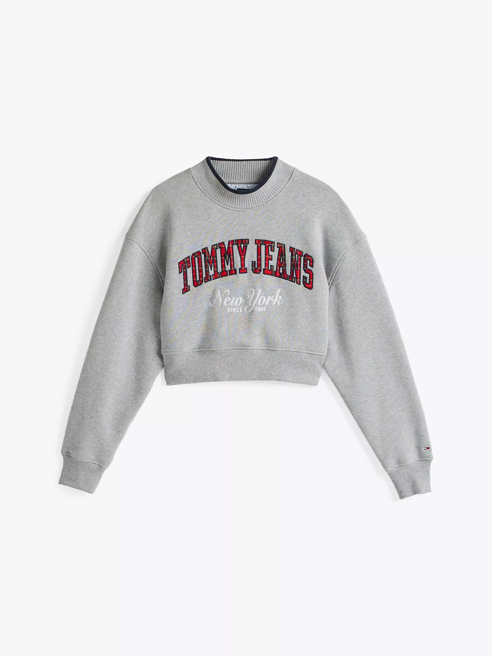 Женская толстовка Tommy Hilfiger, Укороченный свитшот в клетку с вышивкой