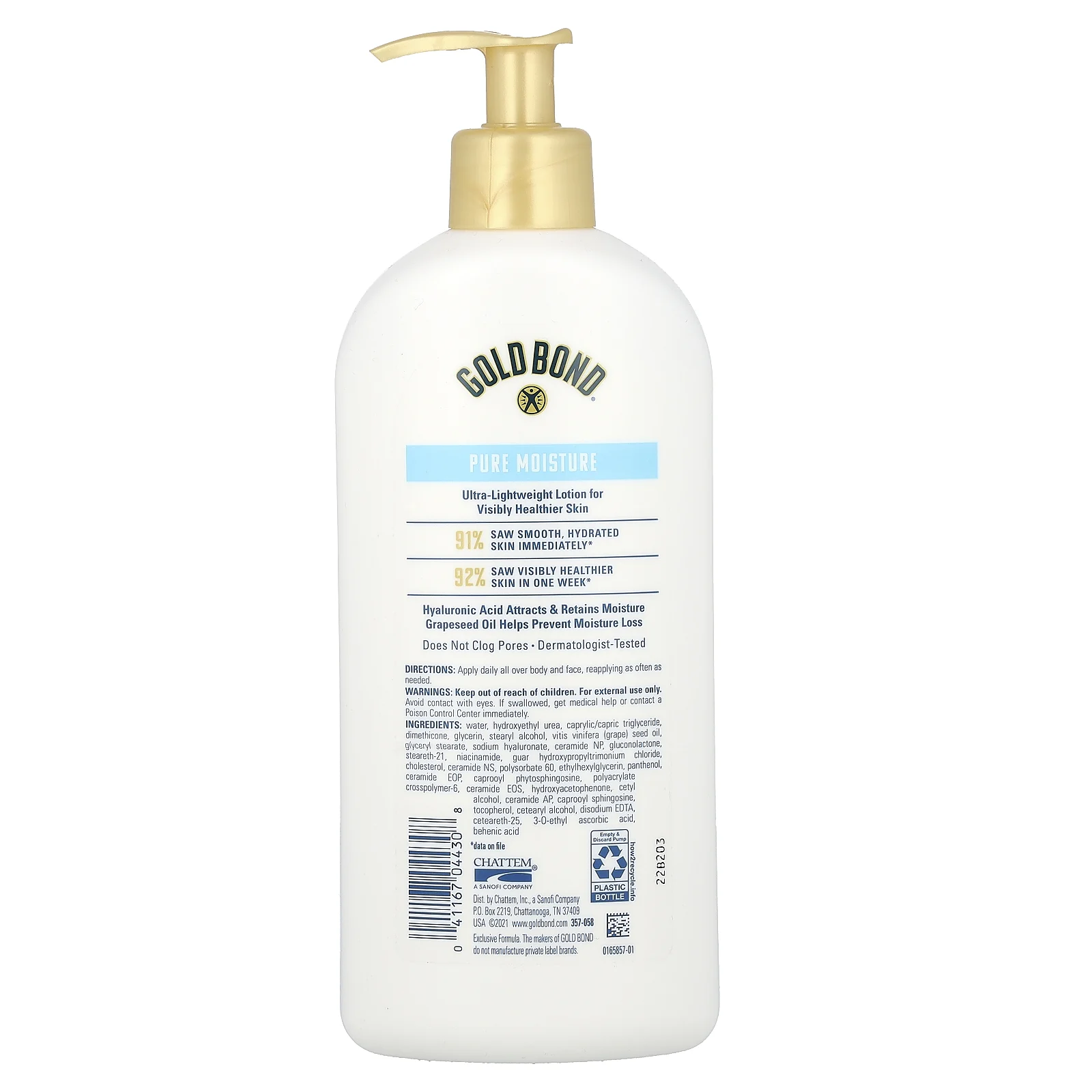 Gold Bond, Pure Moisture, ежедневный лосьон для тела и лица, 396 г (14 унций)