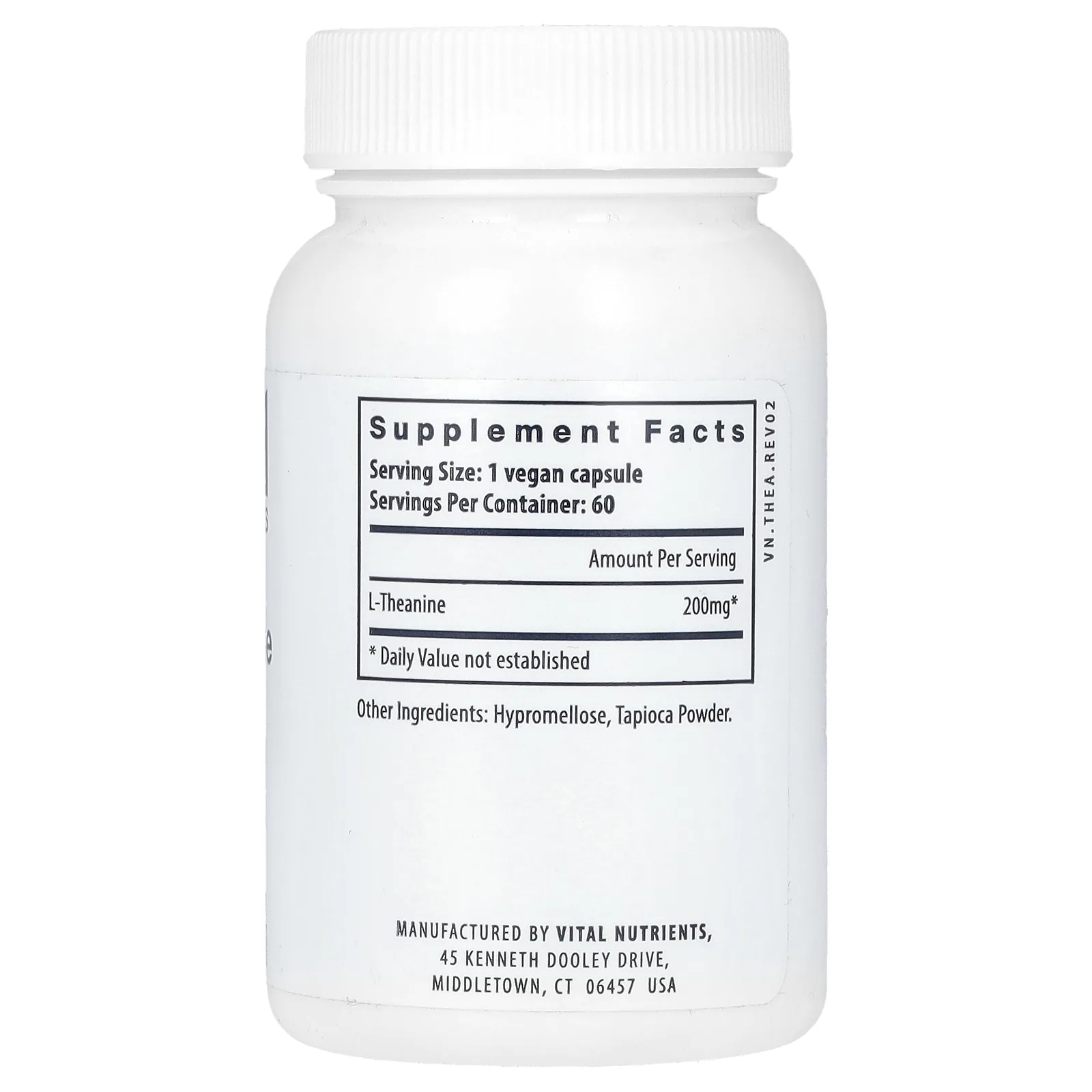 Vital Nutrients, L-теанин, 200 мг, 60 вегетарианских капсул