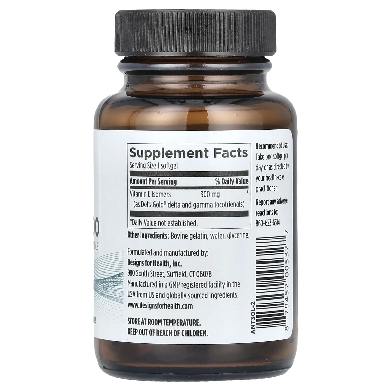 Designs For Health, Annatto-E™ 300, 60 Softgels