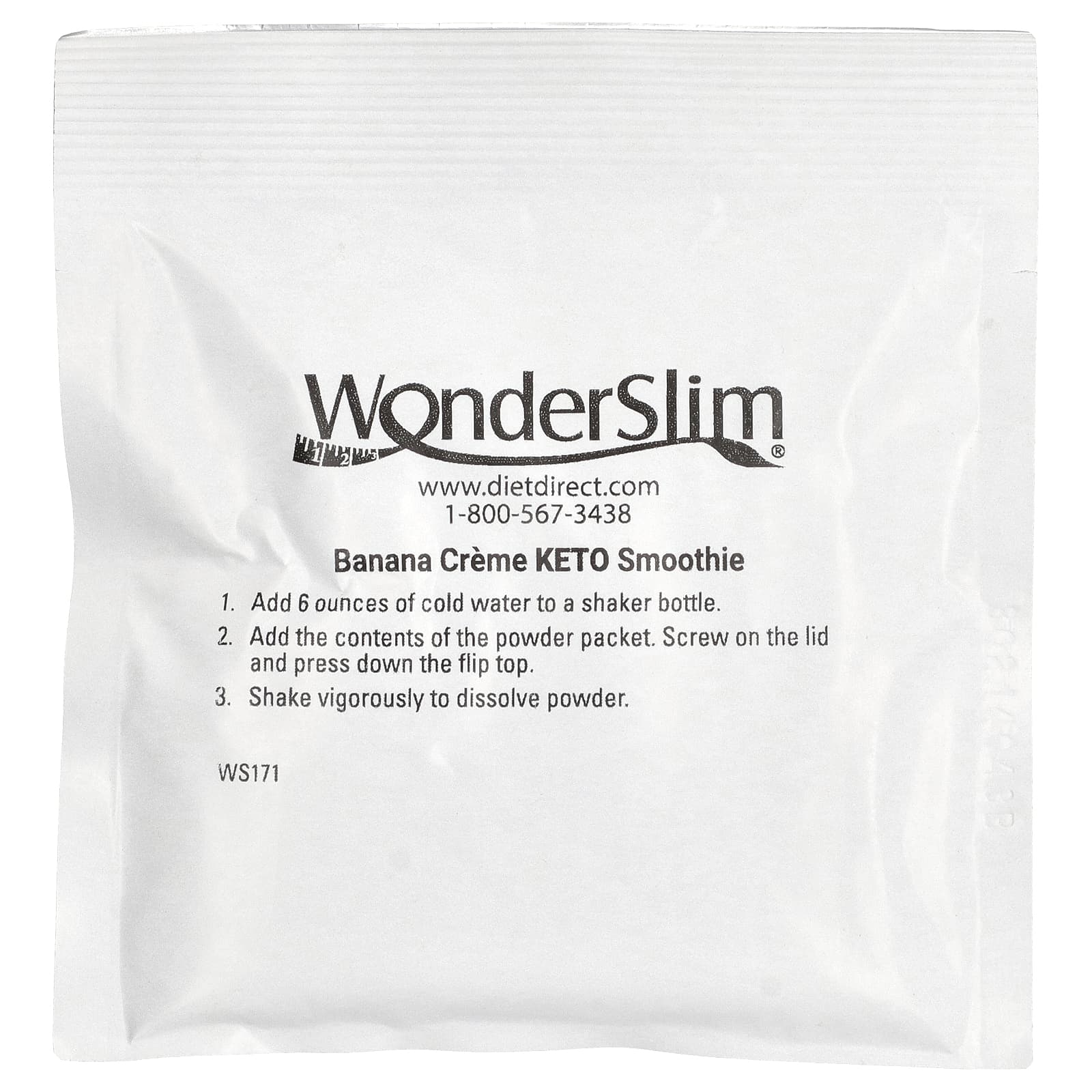 WonderSlim, Keto Smoothie, банановый крем, 7 пакетиков по 10 г (0,36 унции)