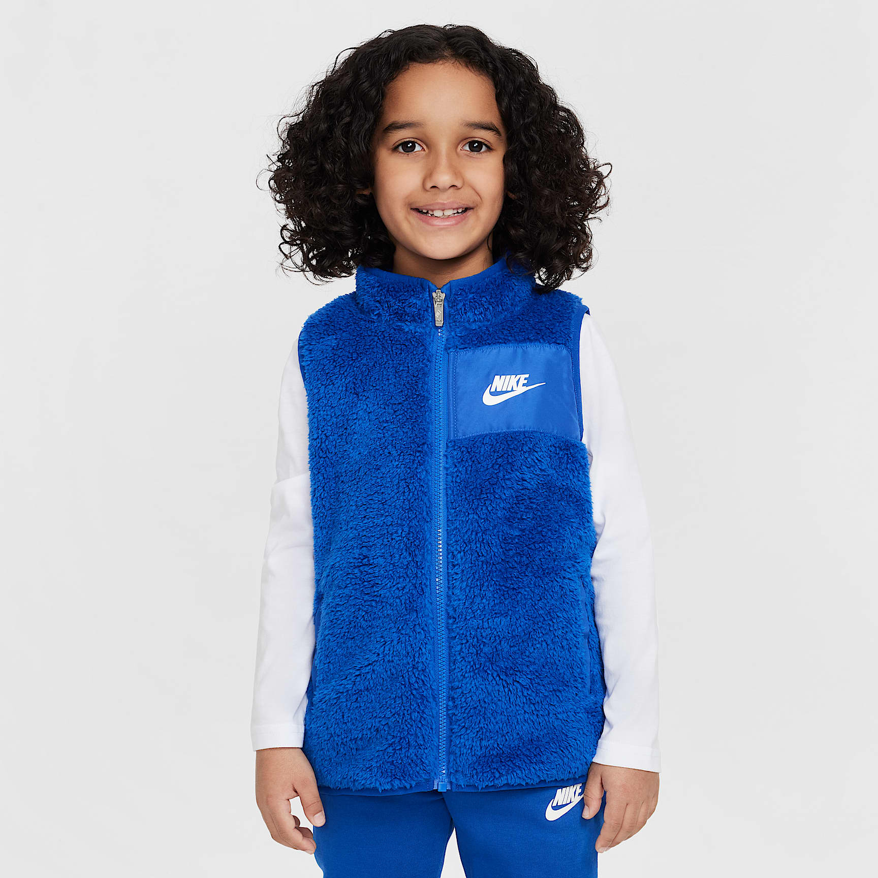 Nike Club Little Kids' Long Sleeve T-Shirt, Vest, and Pants Set