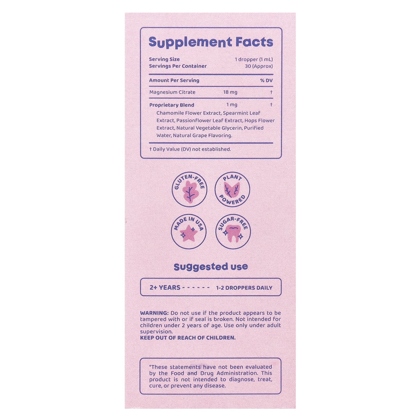 JoySpring, Calmify, жидкий магний, 30 мл (1 жидк. унц.)