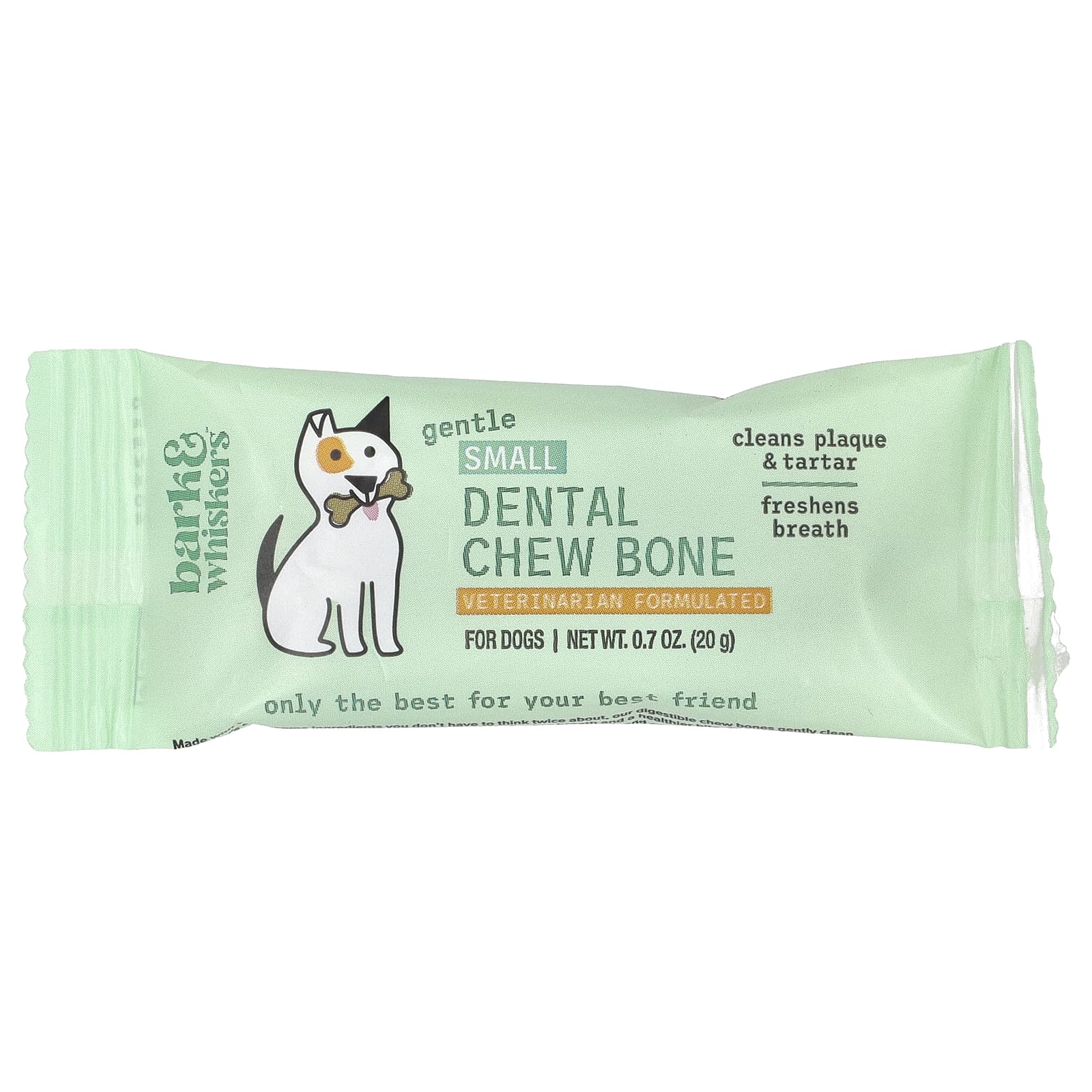 Dr. Mercola, Gentle Dental Chew Bone, для собак, 12 костей, 19 г (0,67 унции)