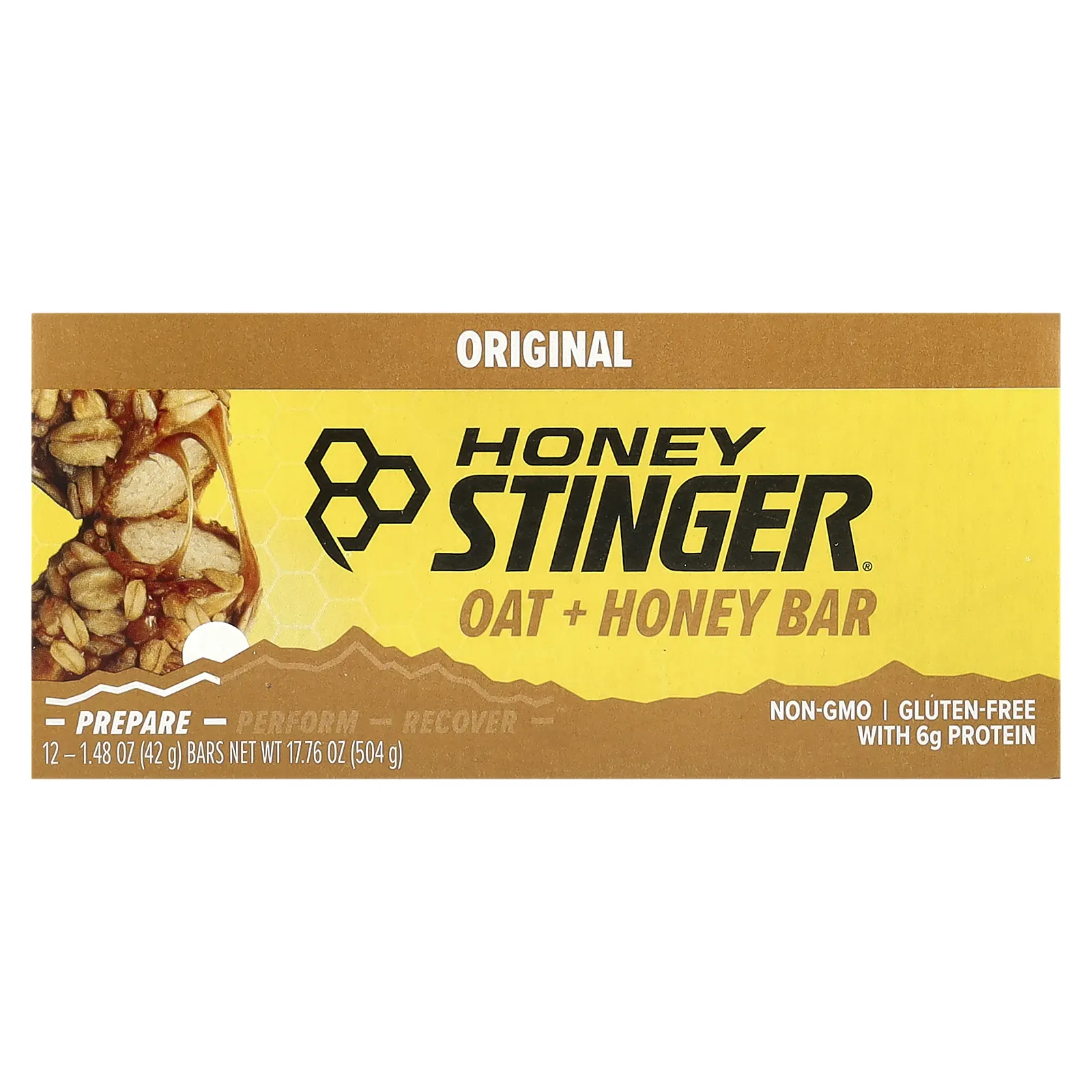 Honey Stinger, Батончик с овсом и медом, оригинальный, 12 батончиков, 42 г (1,48 унции)