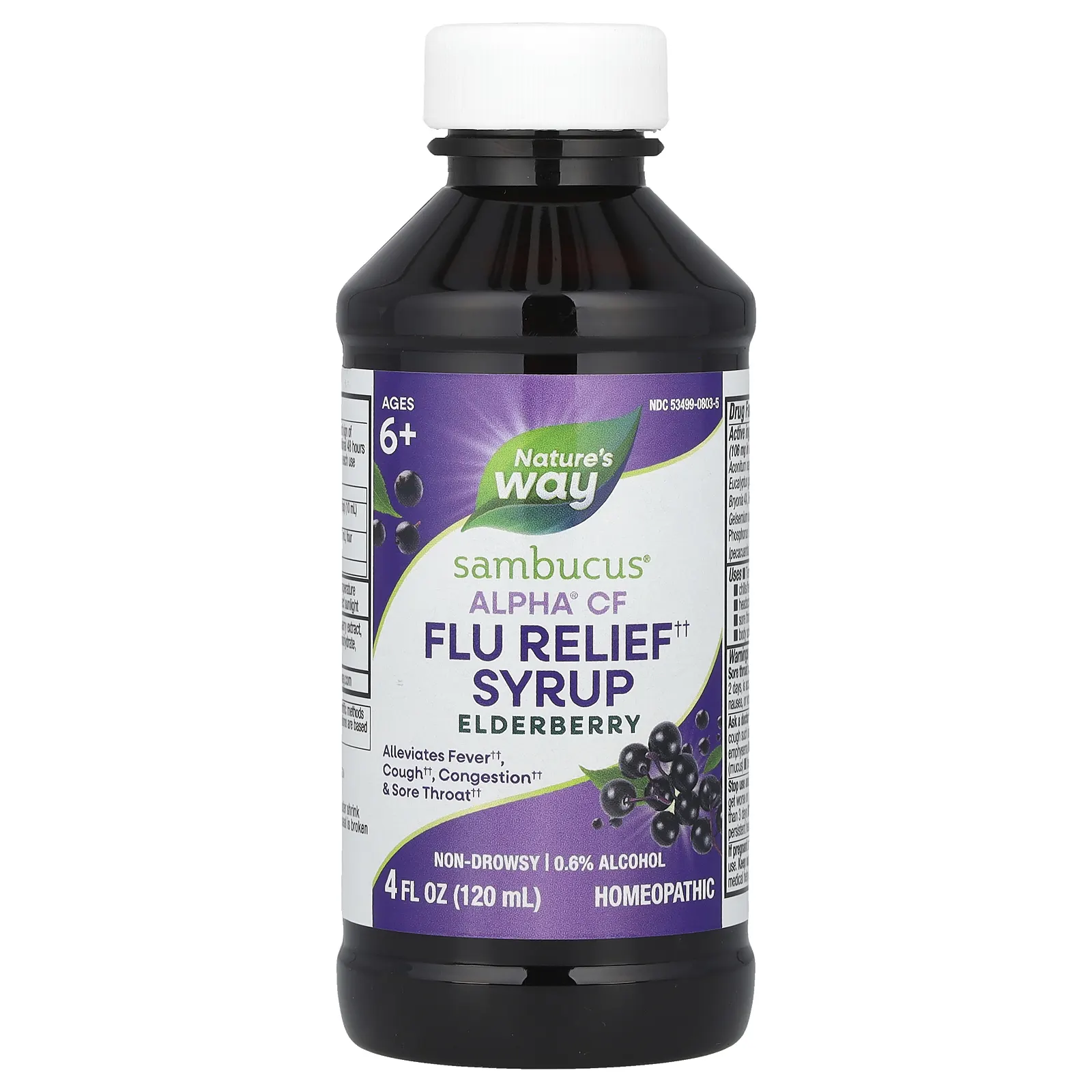 Nature's Way, Sambucus, Alpha CF, мультисимптомное средство от Flucare, с бузиной, 120 мл (4 жидк. Унции)